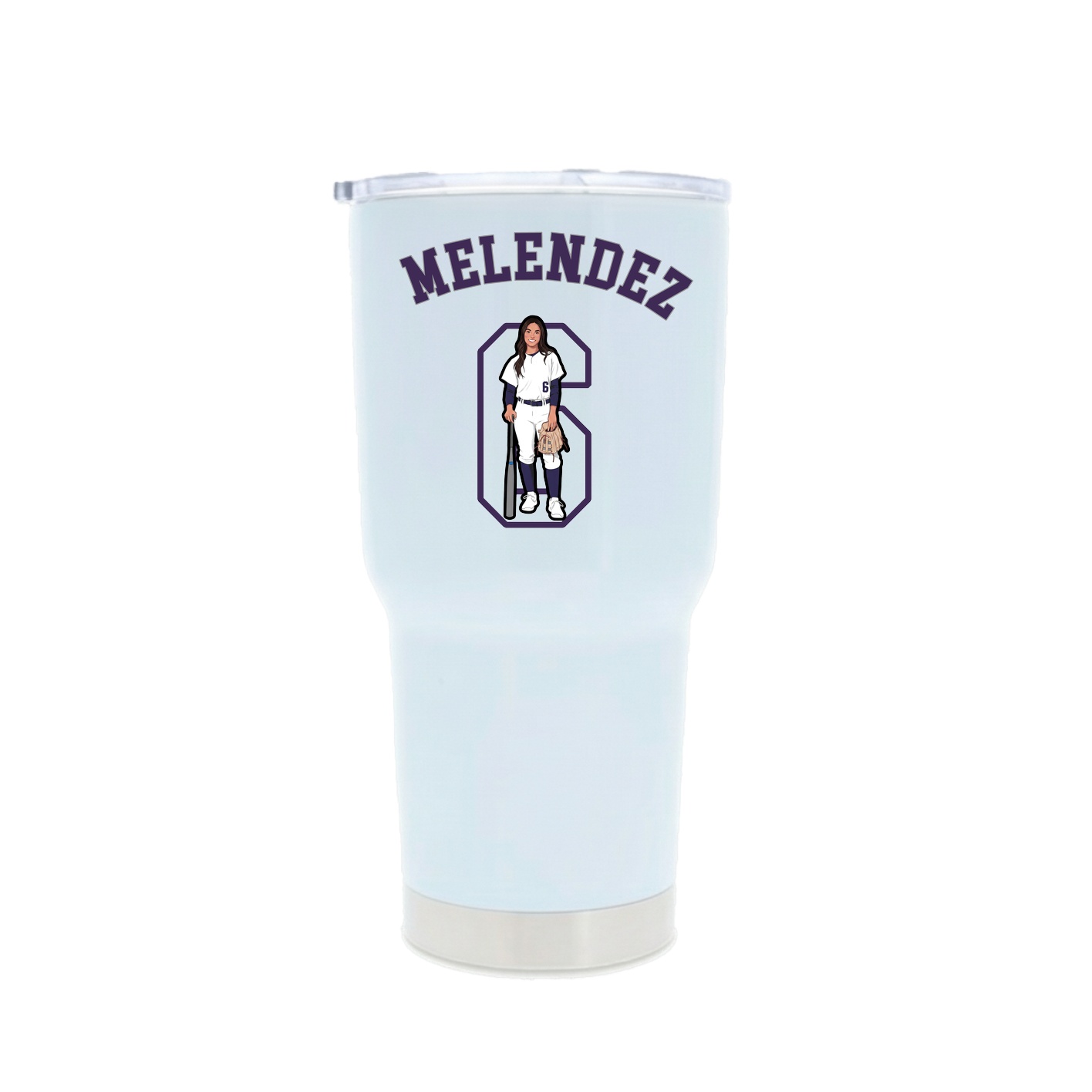 30oz Stainless Steel Tumbler — Shirsey Arch in White