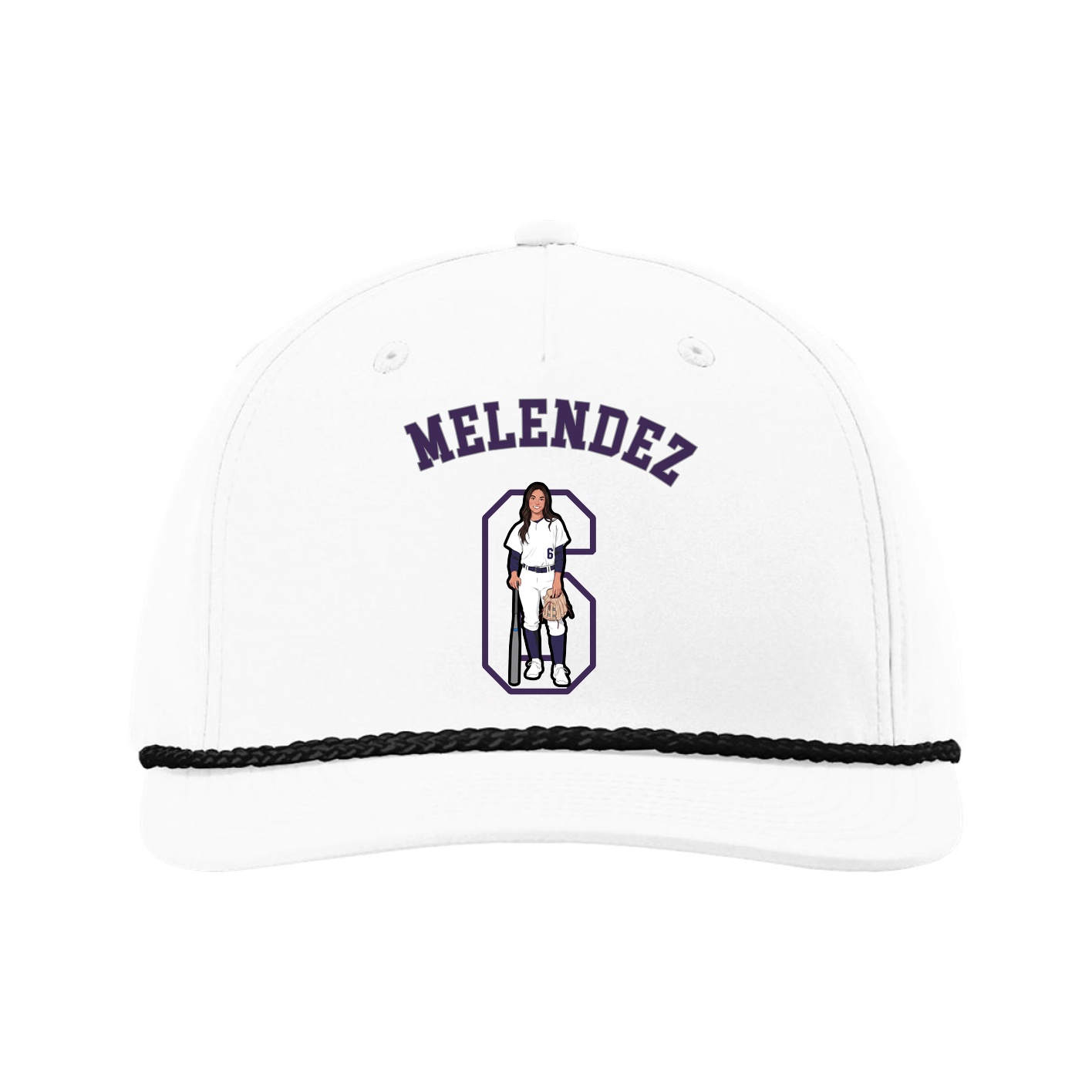 Five-Panel Classic Rope Cap — Shirsey Arch in White