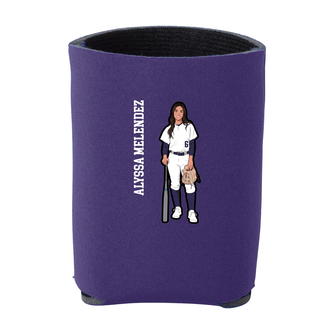 Can Holder — Name Vertical in Purple