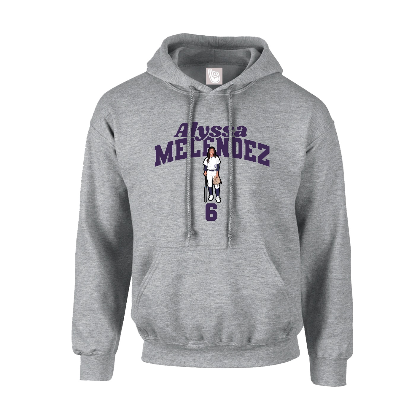 Youth Hoodie — Signature Arch in Grey