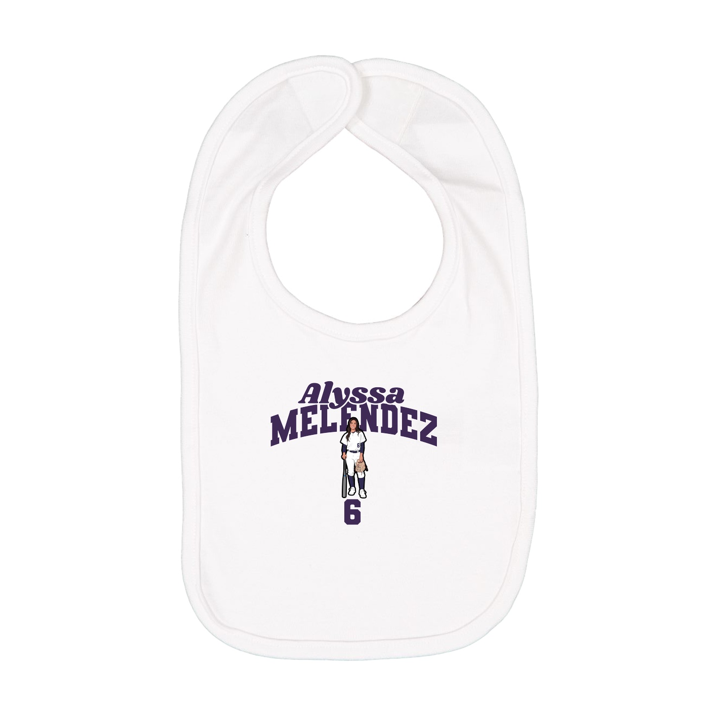 Infant Bib — Signature Arch in White