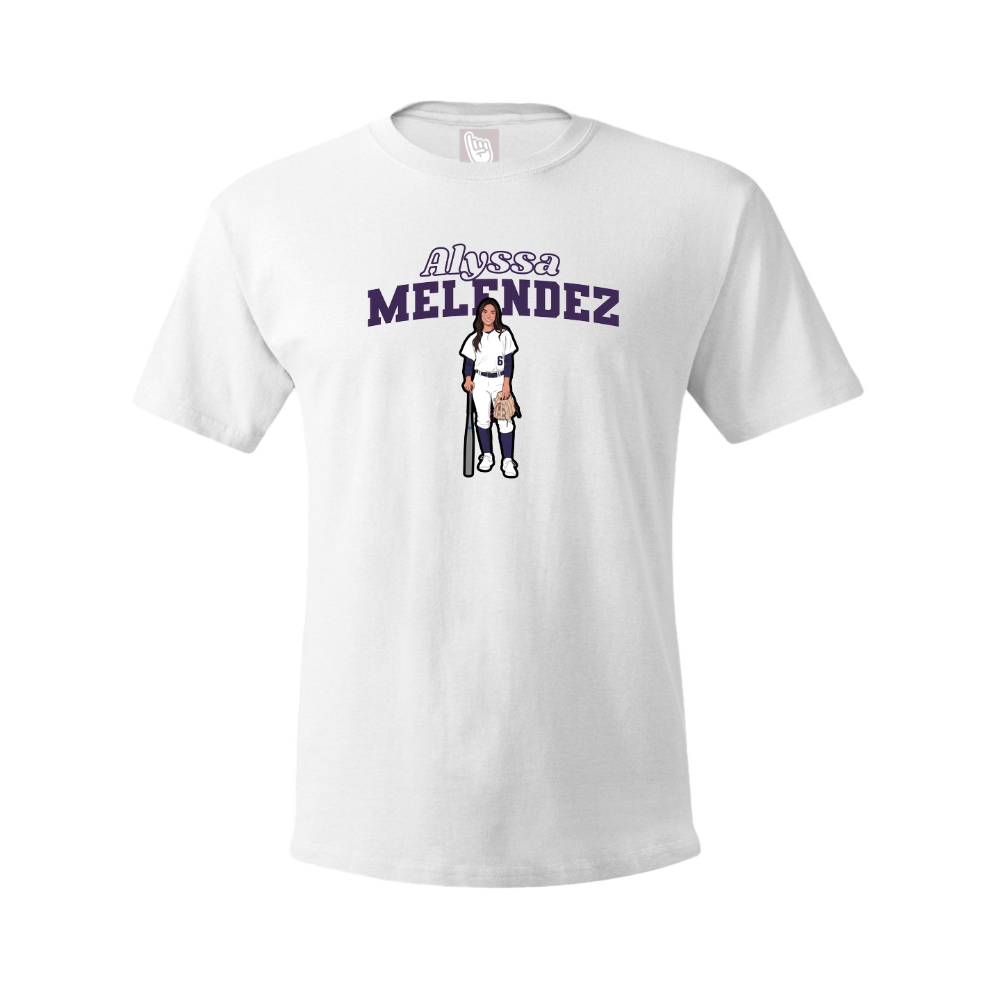 Youth Tee — Name Arch in White