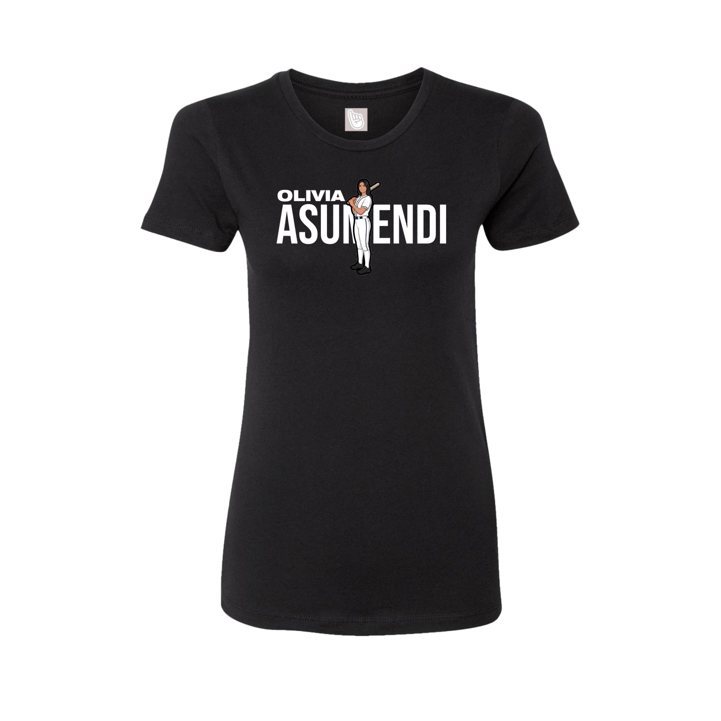 Fitted Women's Tee — Player Name in Black