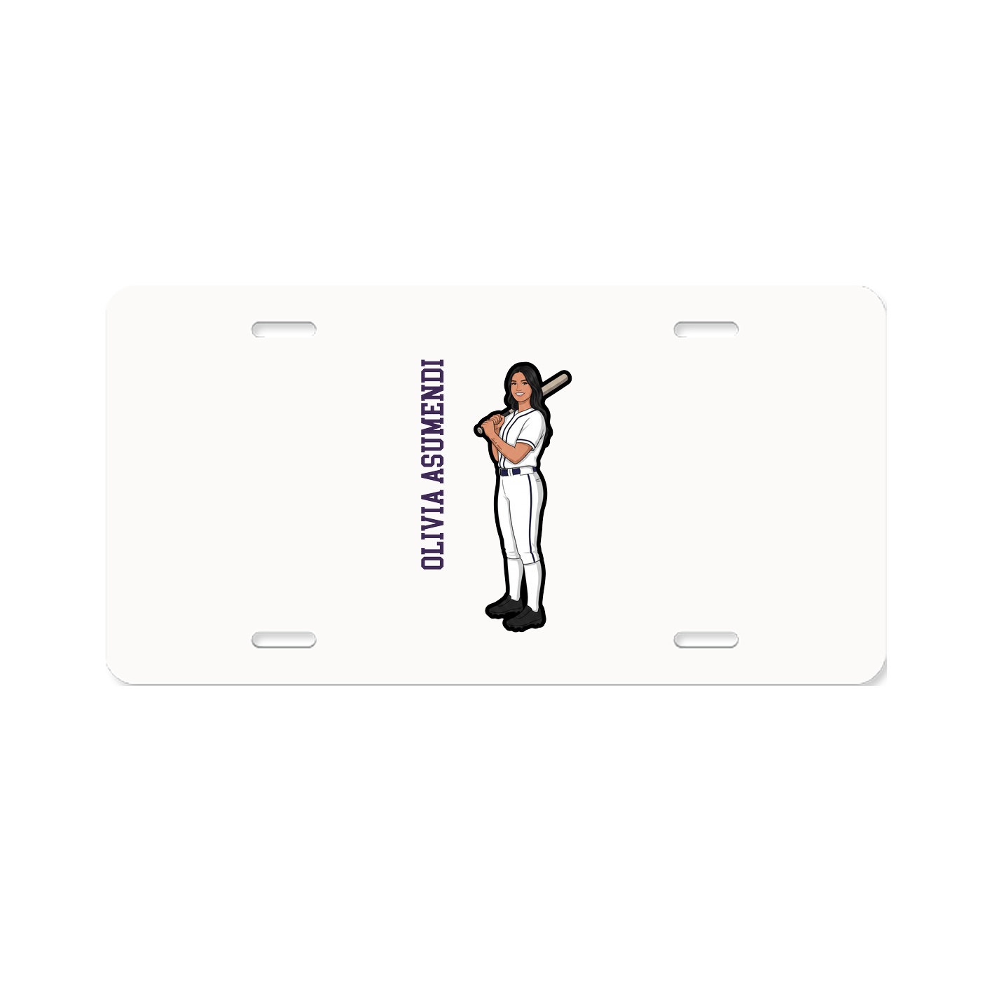 License Plate — Name Vertical in Classic
