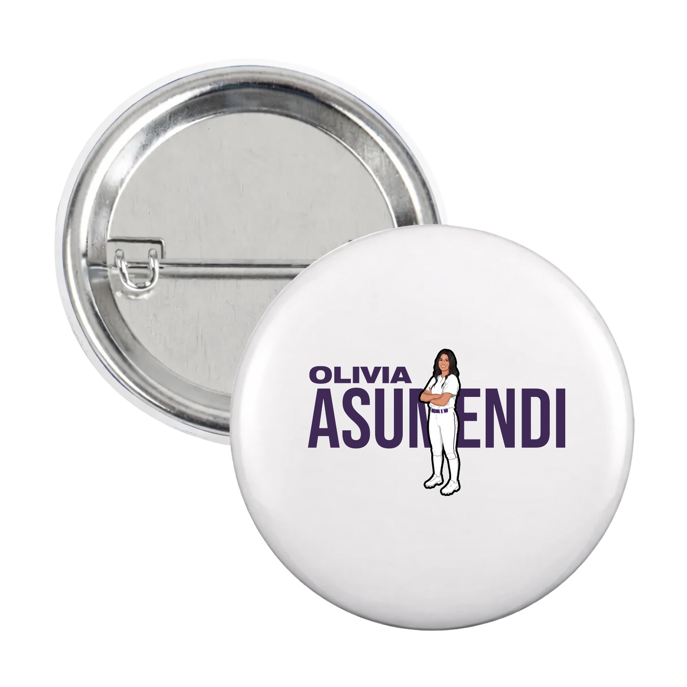 Game Day Button — Player Name in White