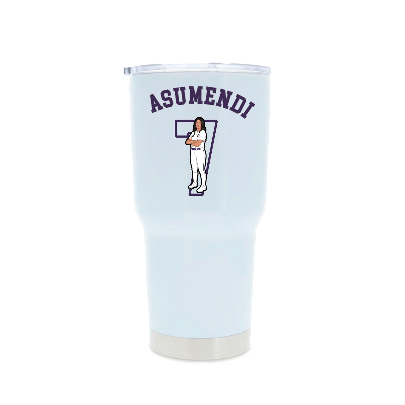 30oz Stainless Steel Tumbler — Shirsey Arch in White