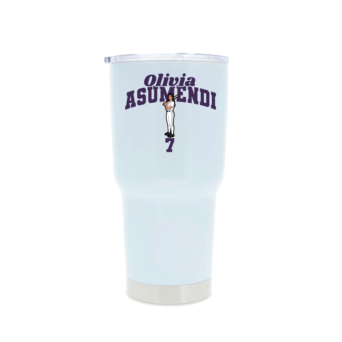 30oz Stainless Steel Tumbler — Signature Arch in White
