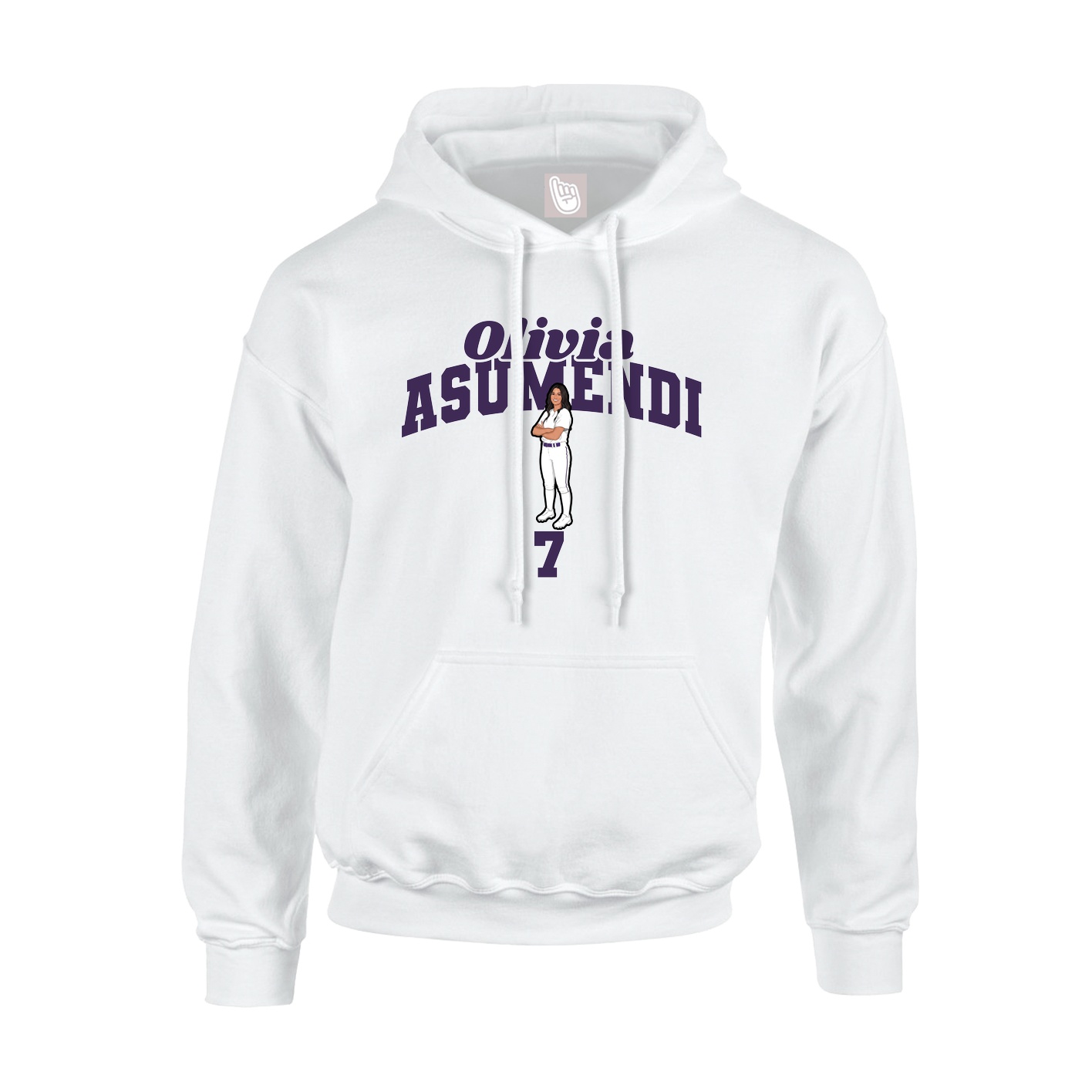 Youth Hoodie — Signature Arch in White