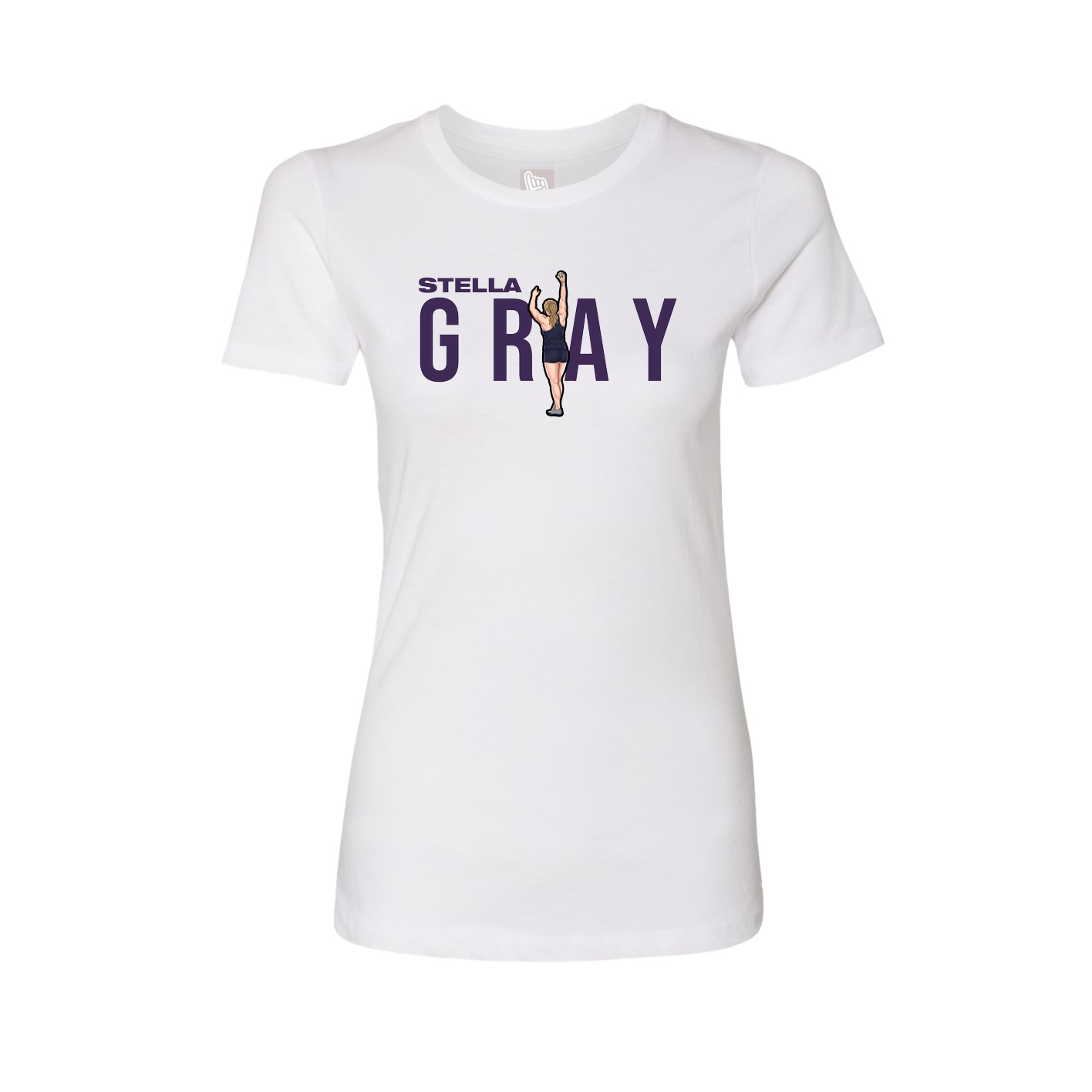 Fitted Women's Tee — Player Name in White