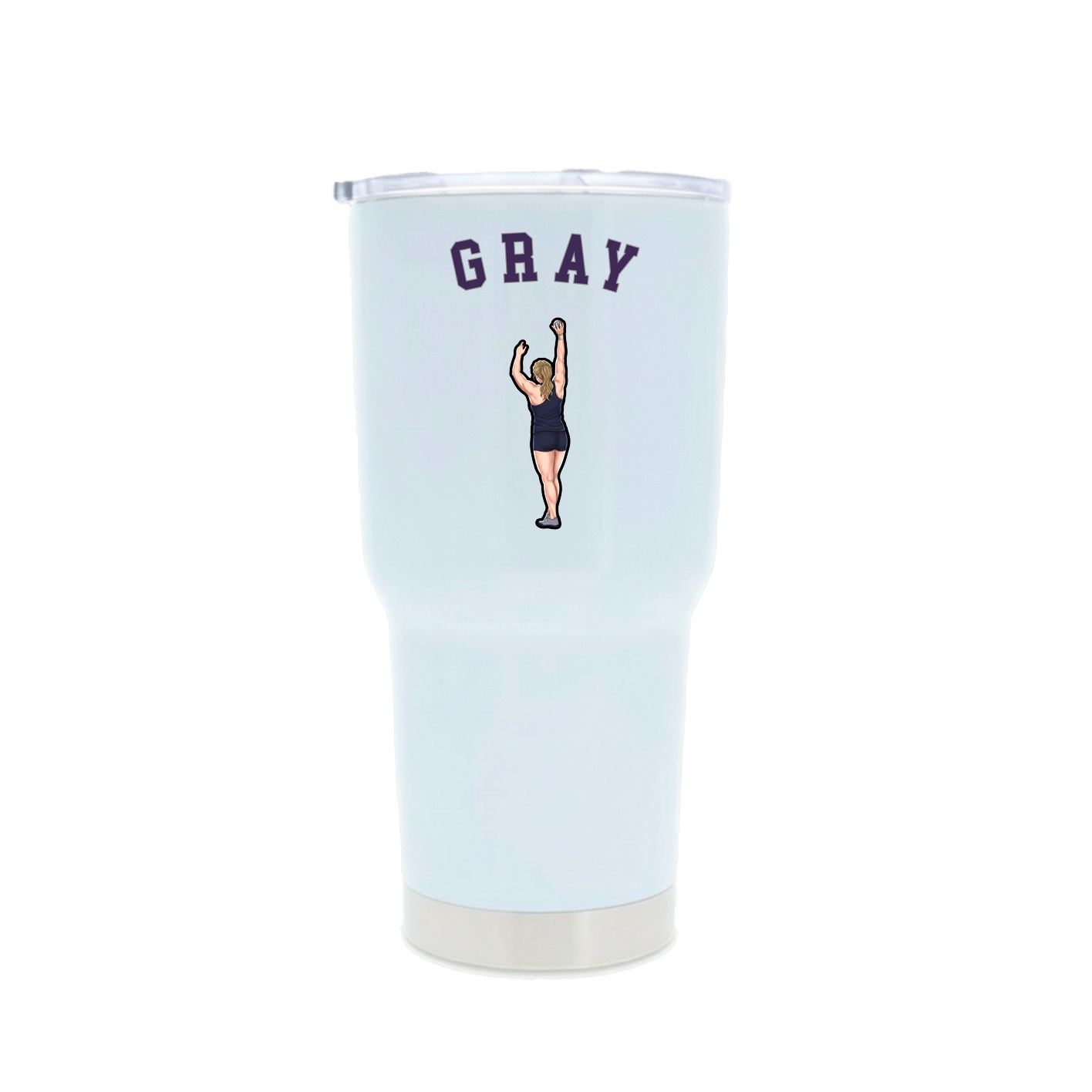 30oz Stainless Steel Tumbler — Shirsey Arch in White