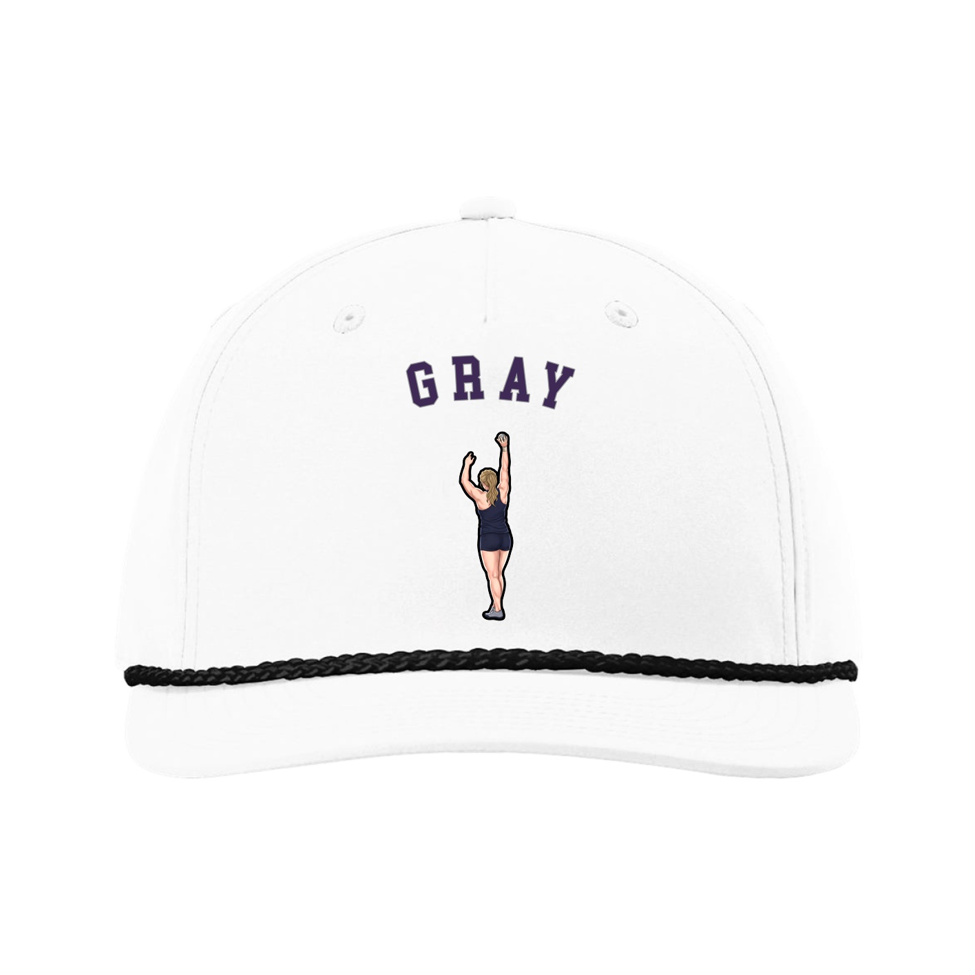 Five-Panel Classic Rope Cap — Shirsey Arch in White