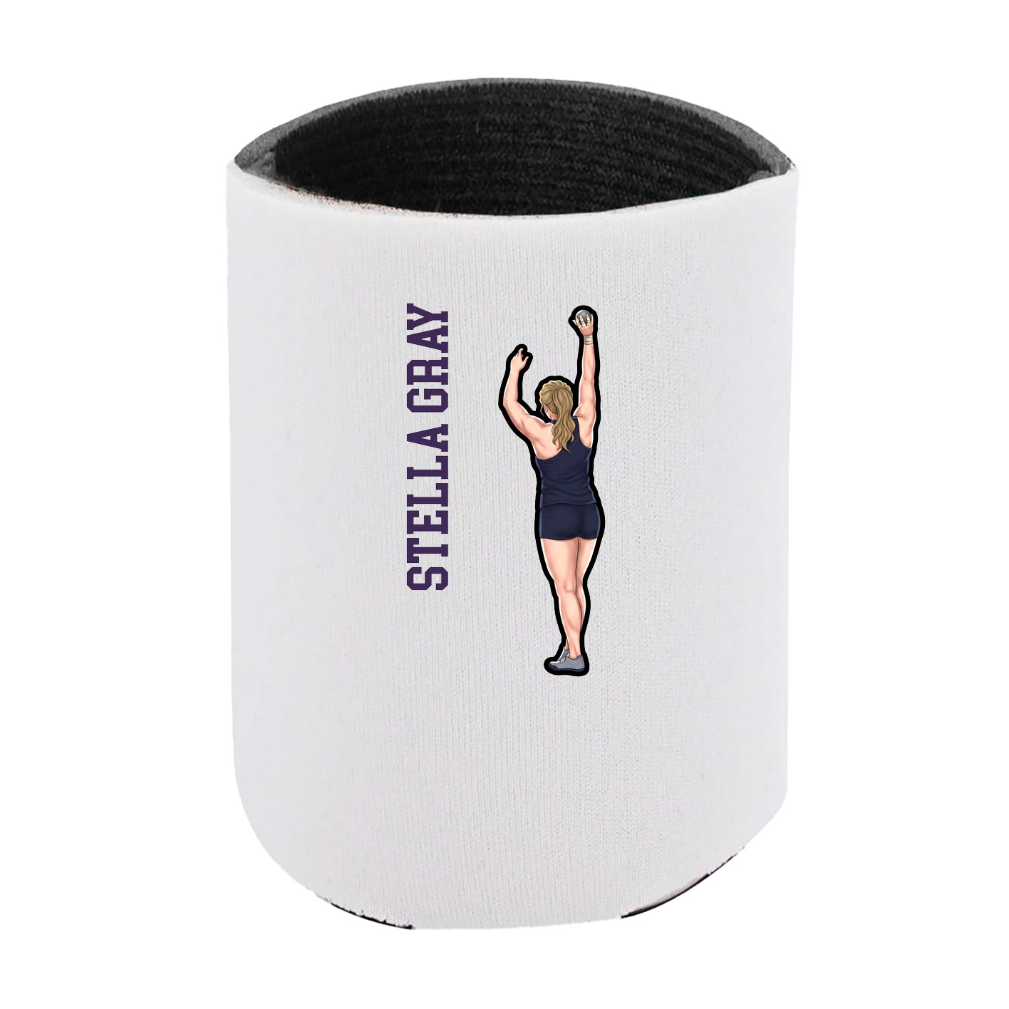 Can Holder — Name Vertical in White