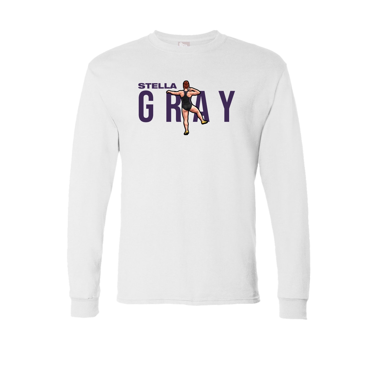 Long Sleeve Tee — Player Name in White