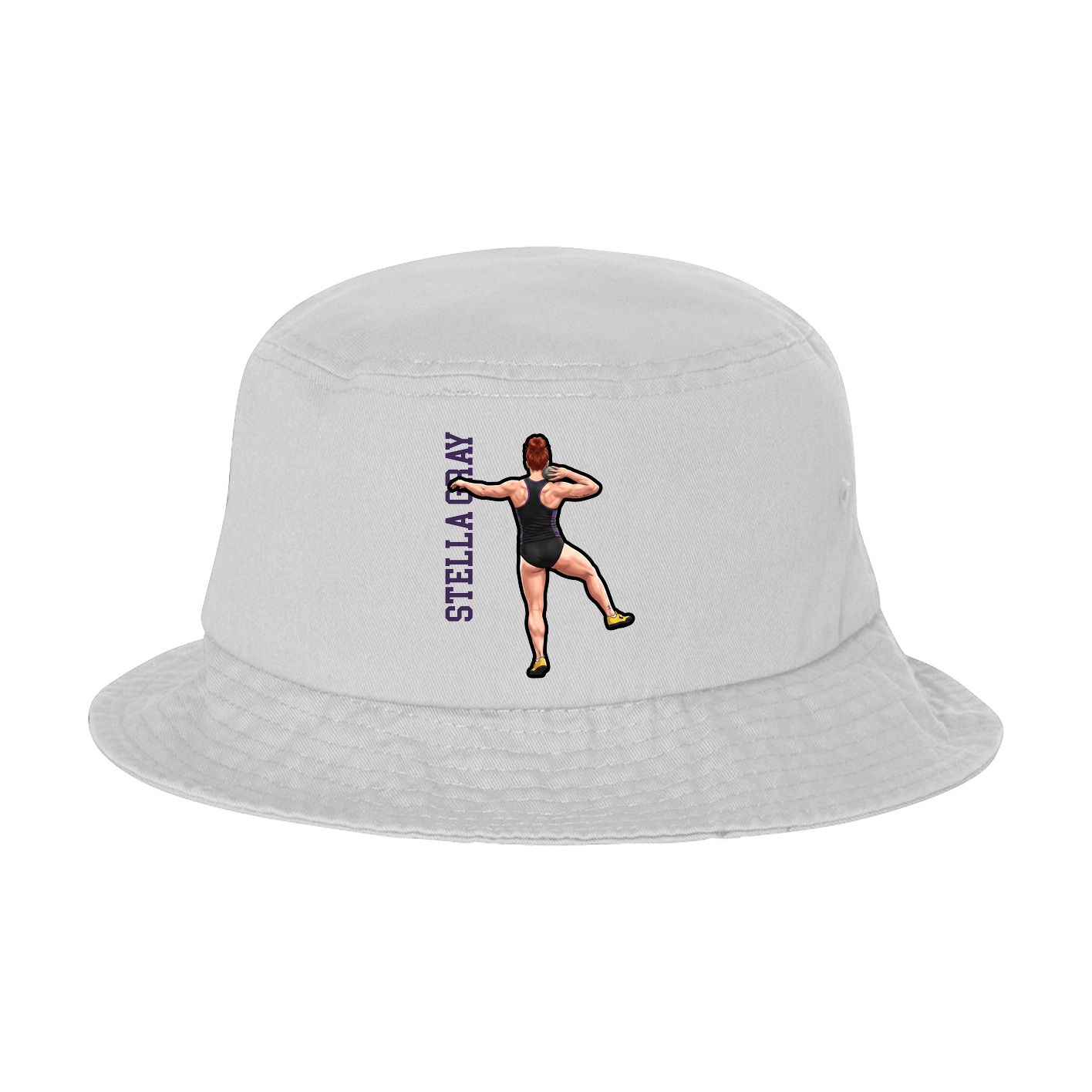Bucket Cap — Name Vertical in White