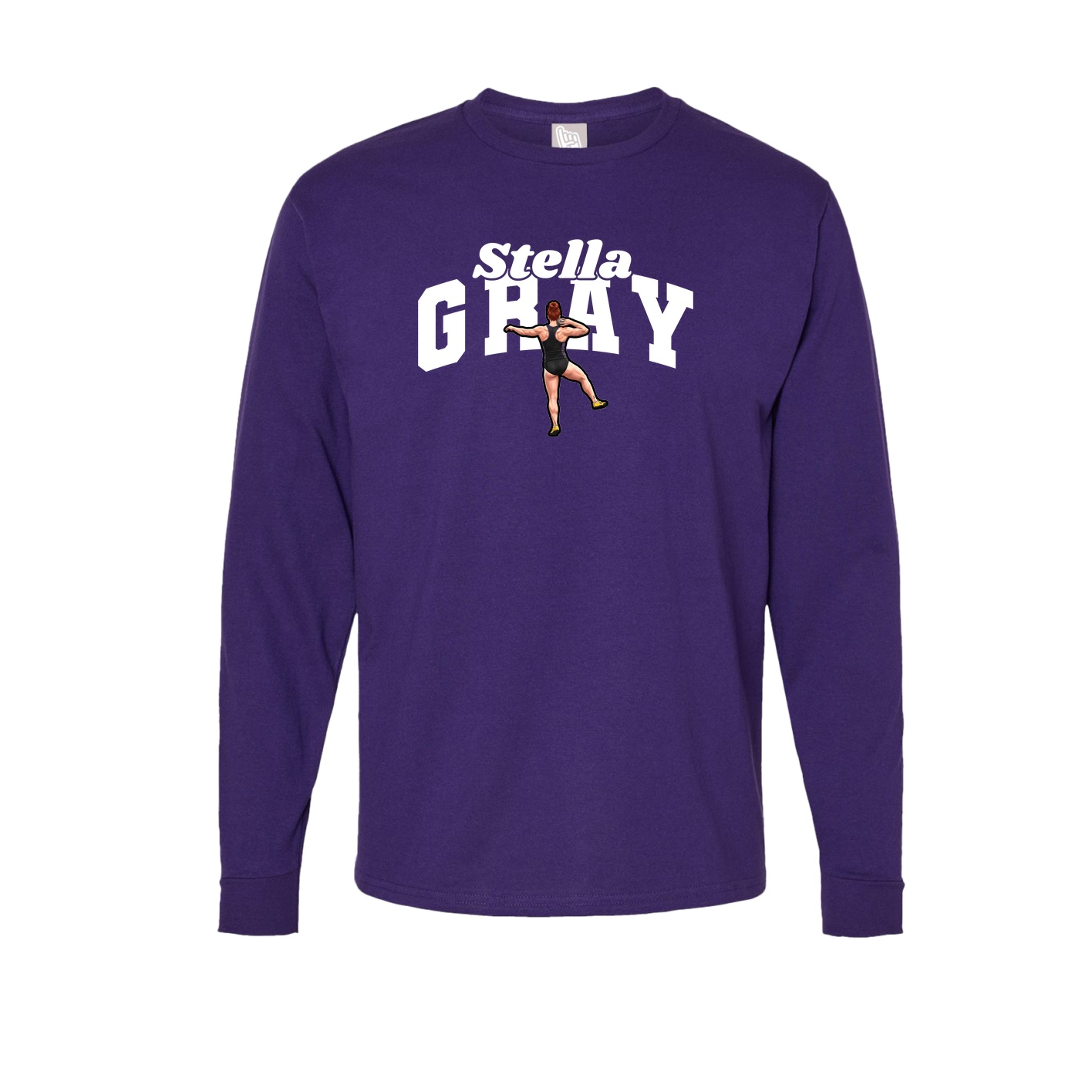 Long Sleeve Tee — Signature Arch in Purple