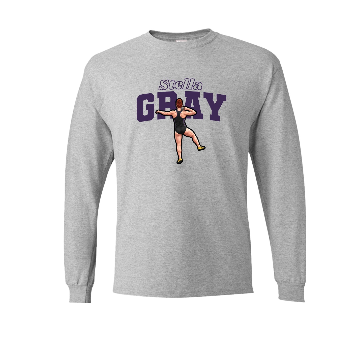 Long Sleeve Tee — Name Arch in Grey