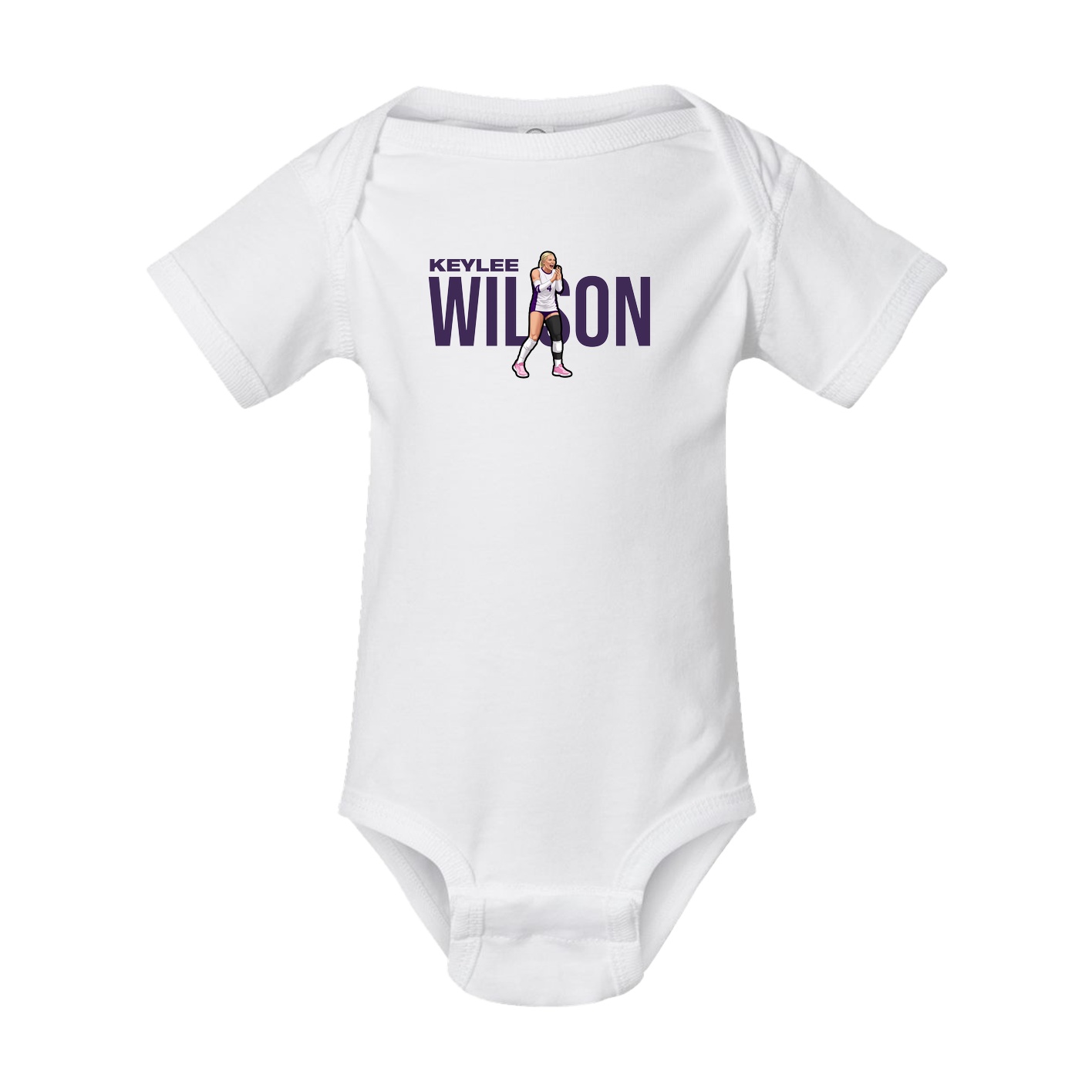 Baby Onesie — Player Name in White