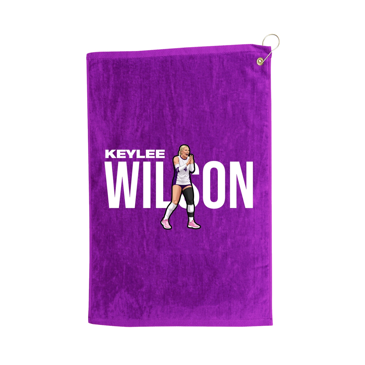 Golf Towel — Player Name in Purple