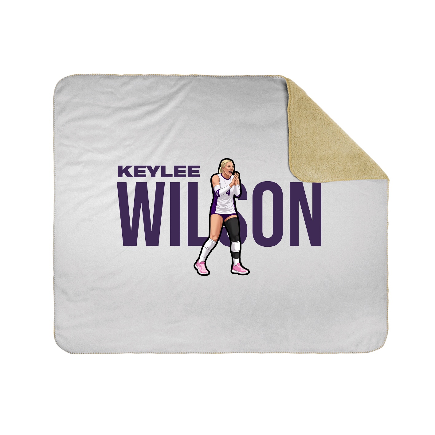 Throw Blanket — Player Name in White