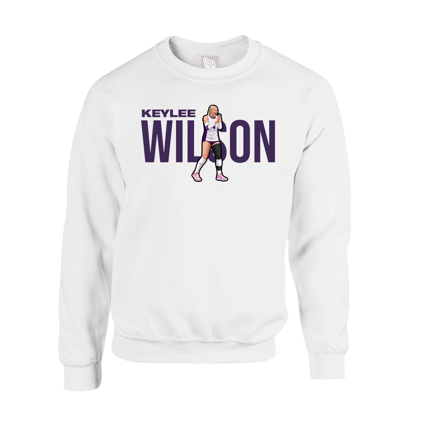 Fleece Crew — Player Name in White