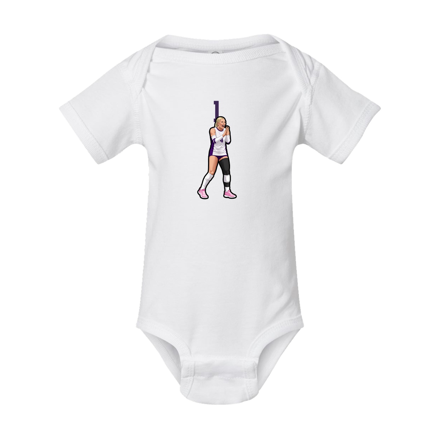 Baby Onesie — Number Top in White
