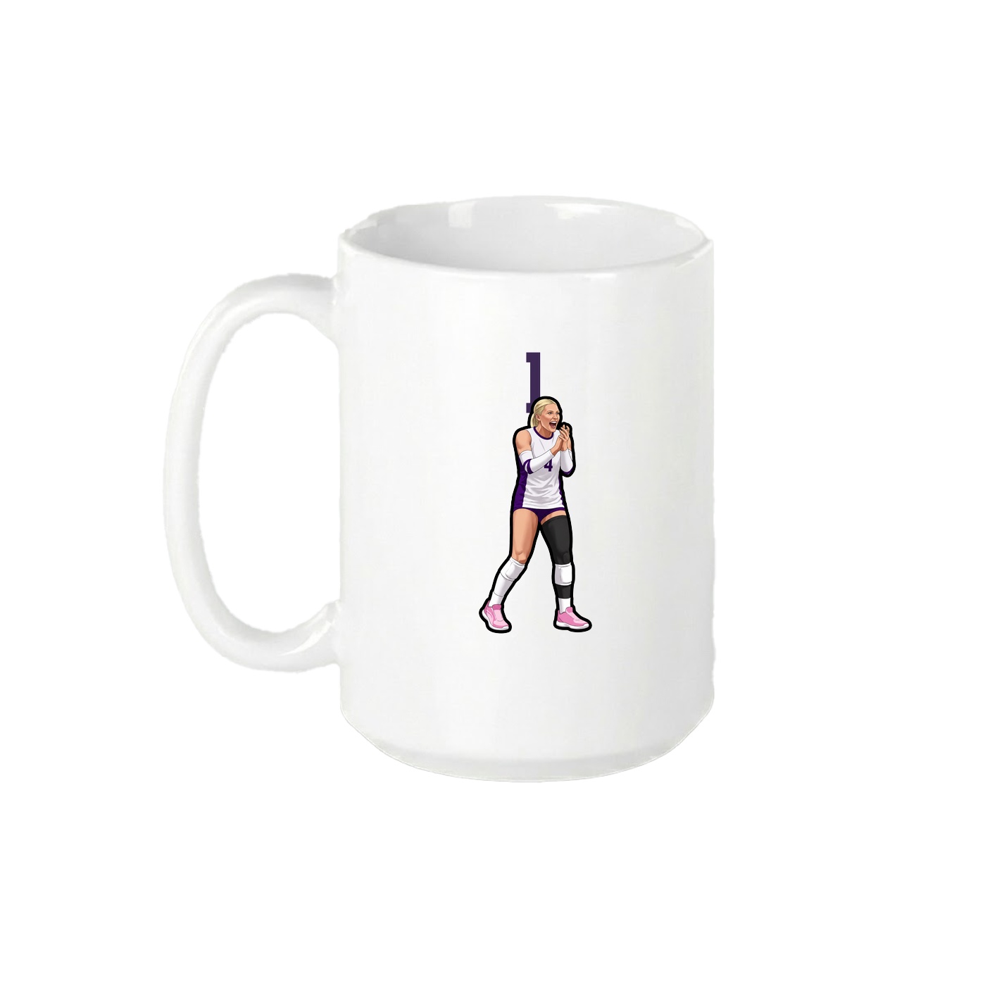 15oz Coffee Mug — Number Top in White