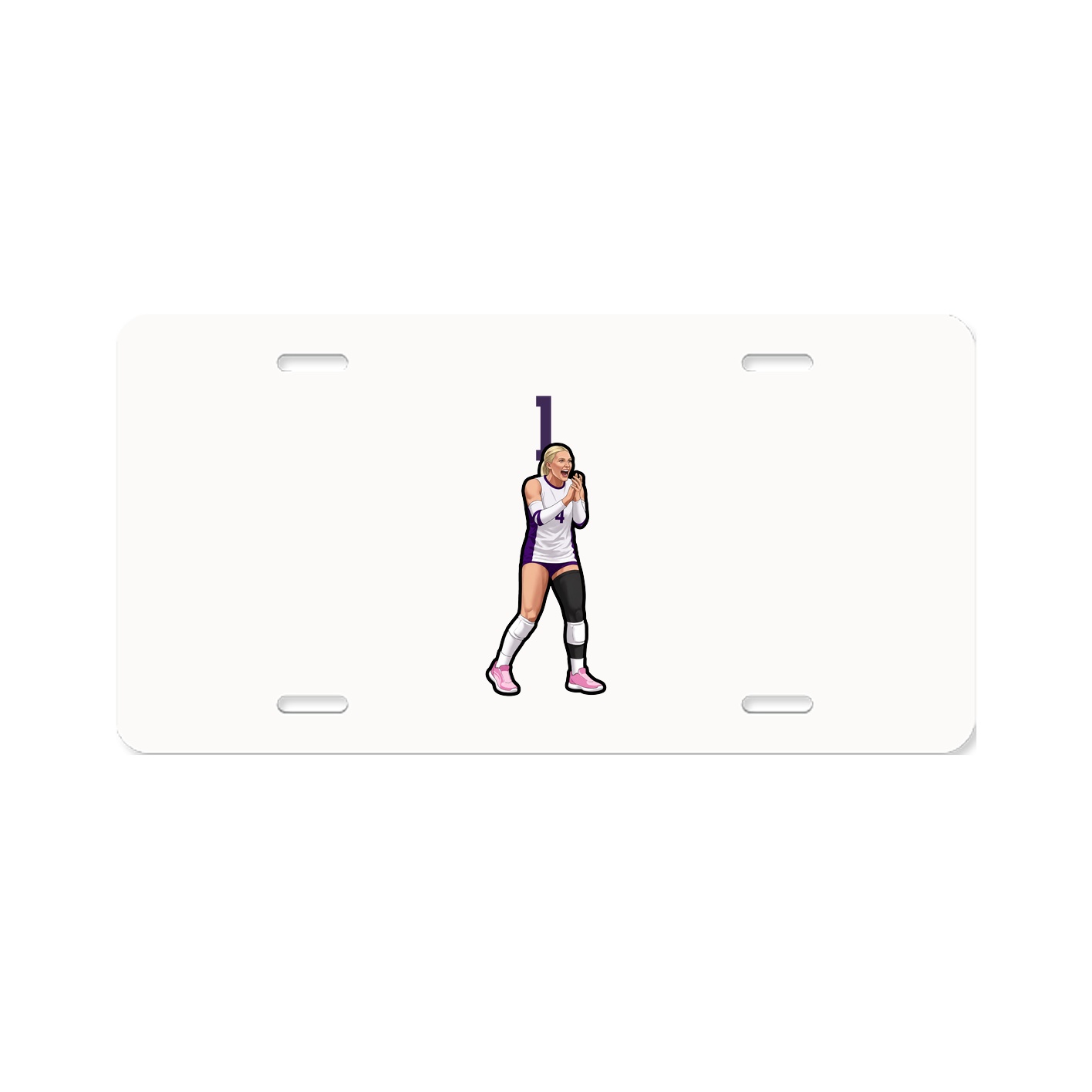 License Plate — Number Top in Classic