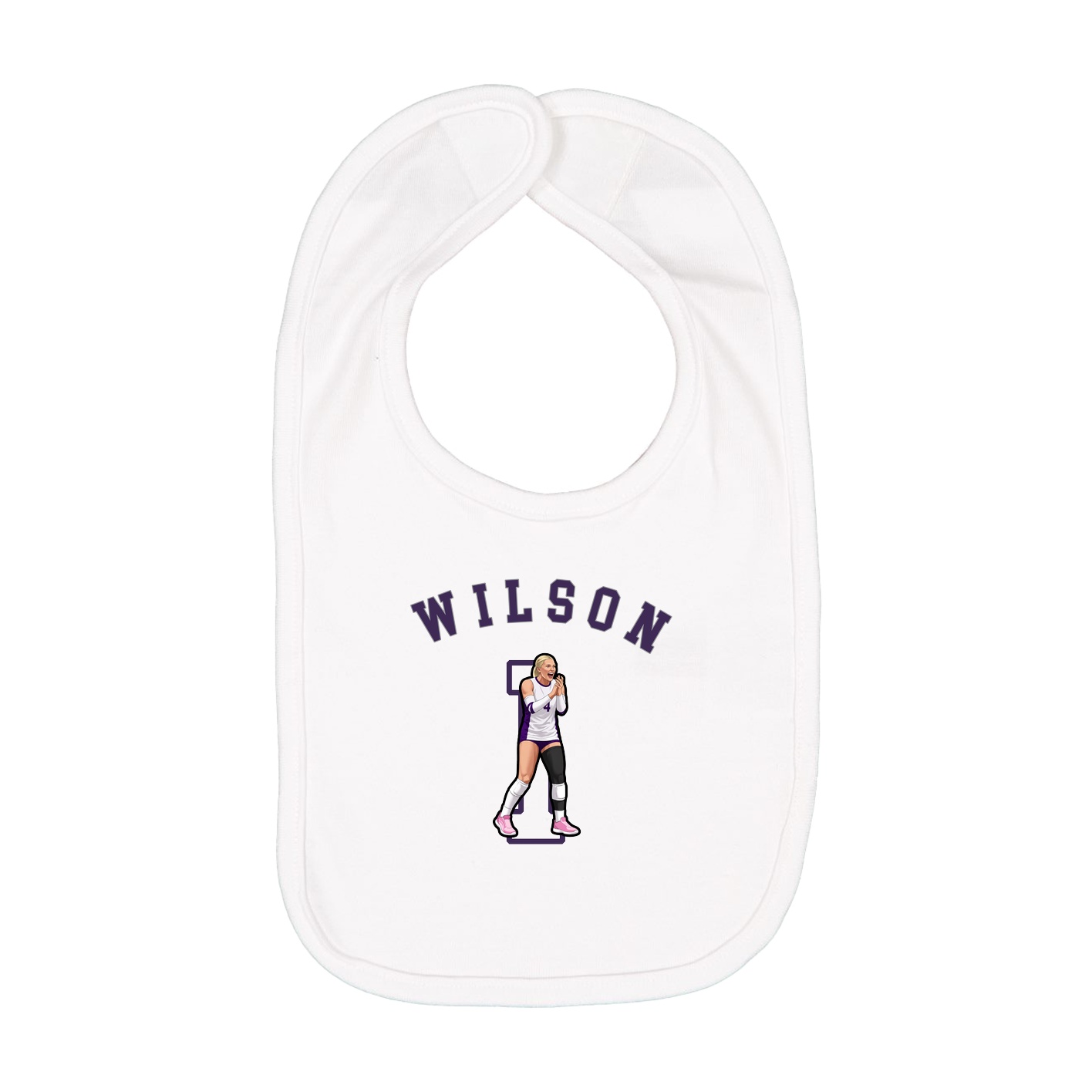 Infant Bib — Shirsey Arch in White
