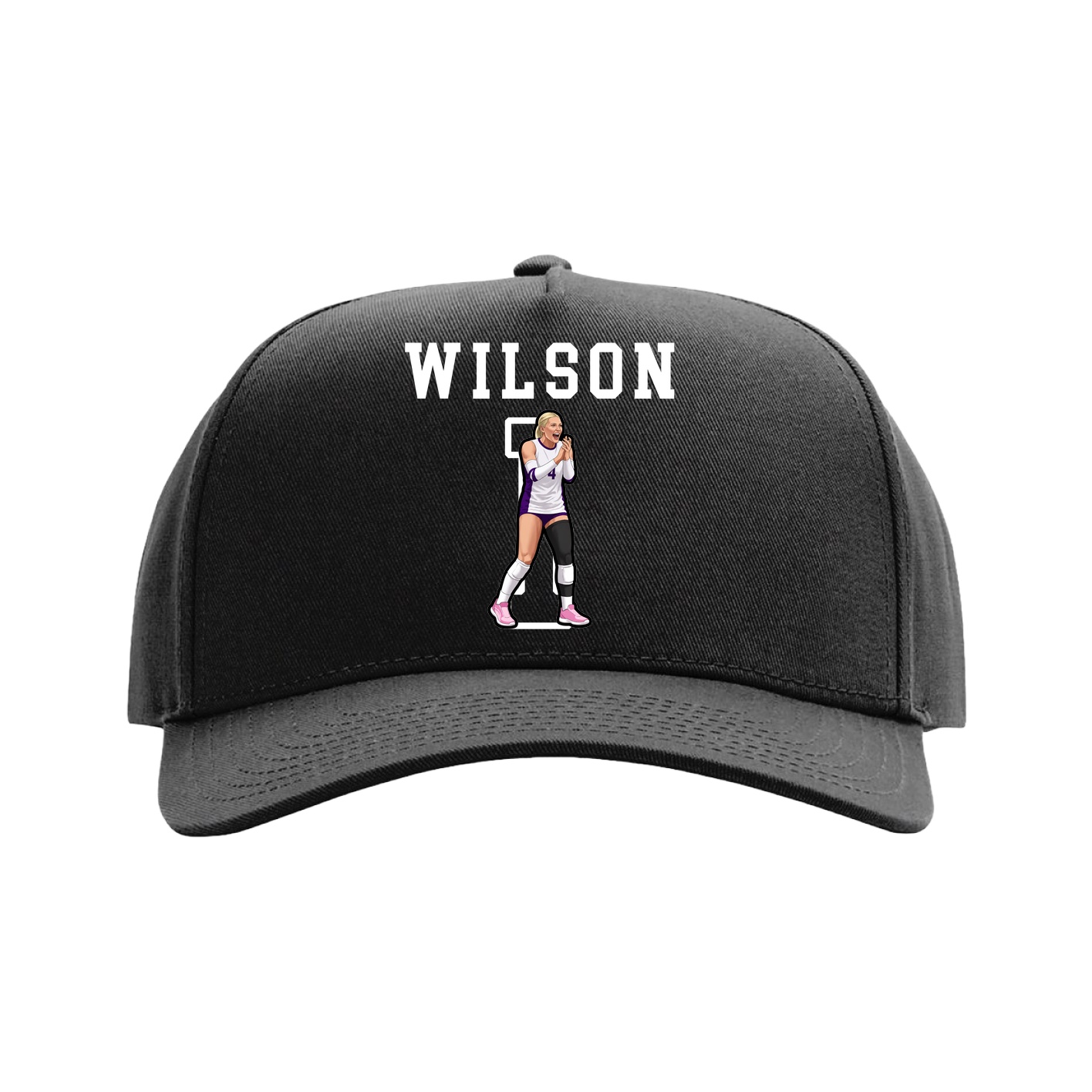 Full Fabric Five-Panel Champ Cap — Shirsey in Black