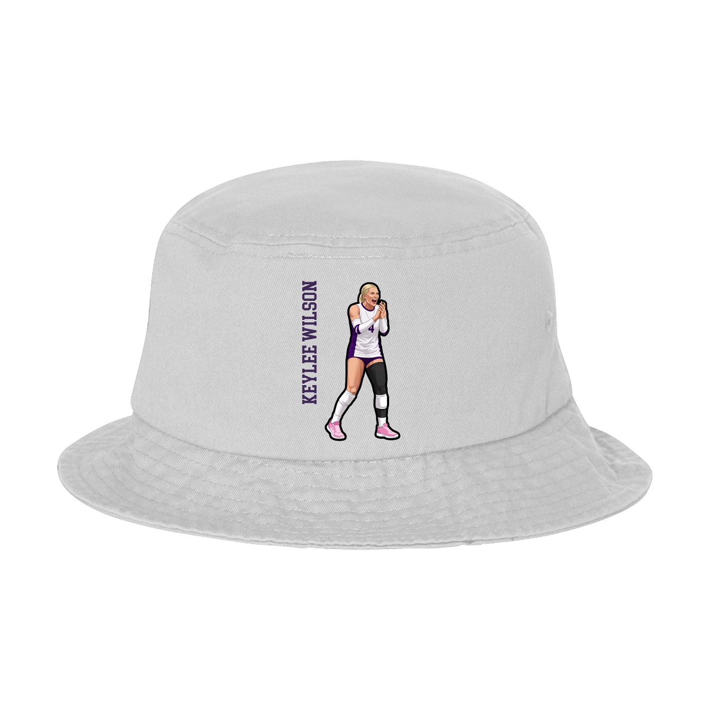 Bucket Cap — Name Vertical in White