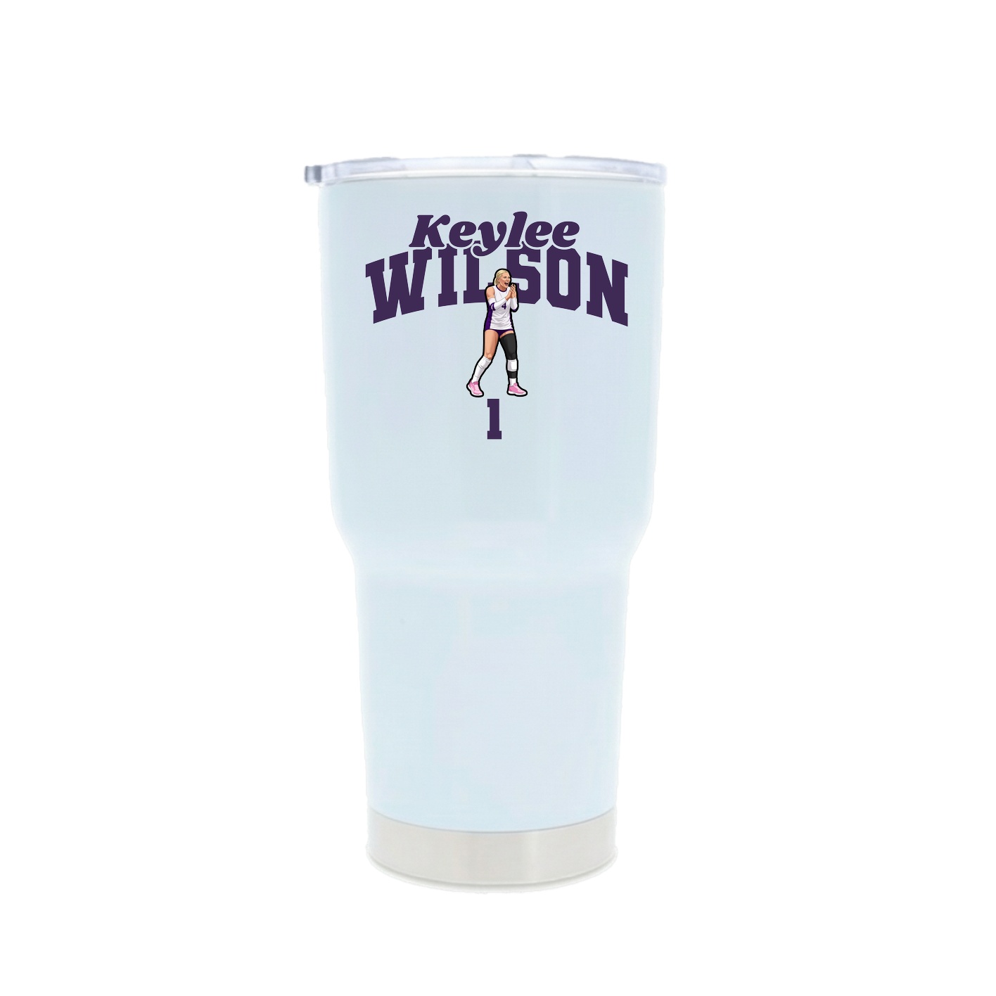 30oz Stainless Steel Tumbler — Signature Arch in White
