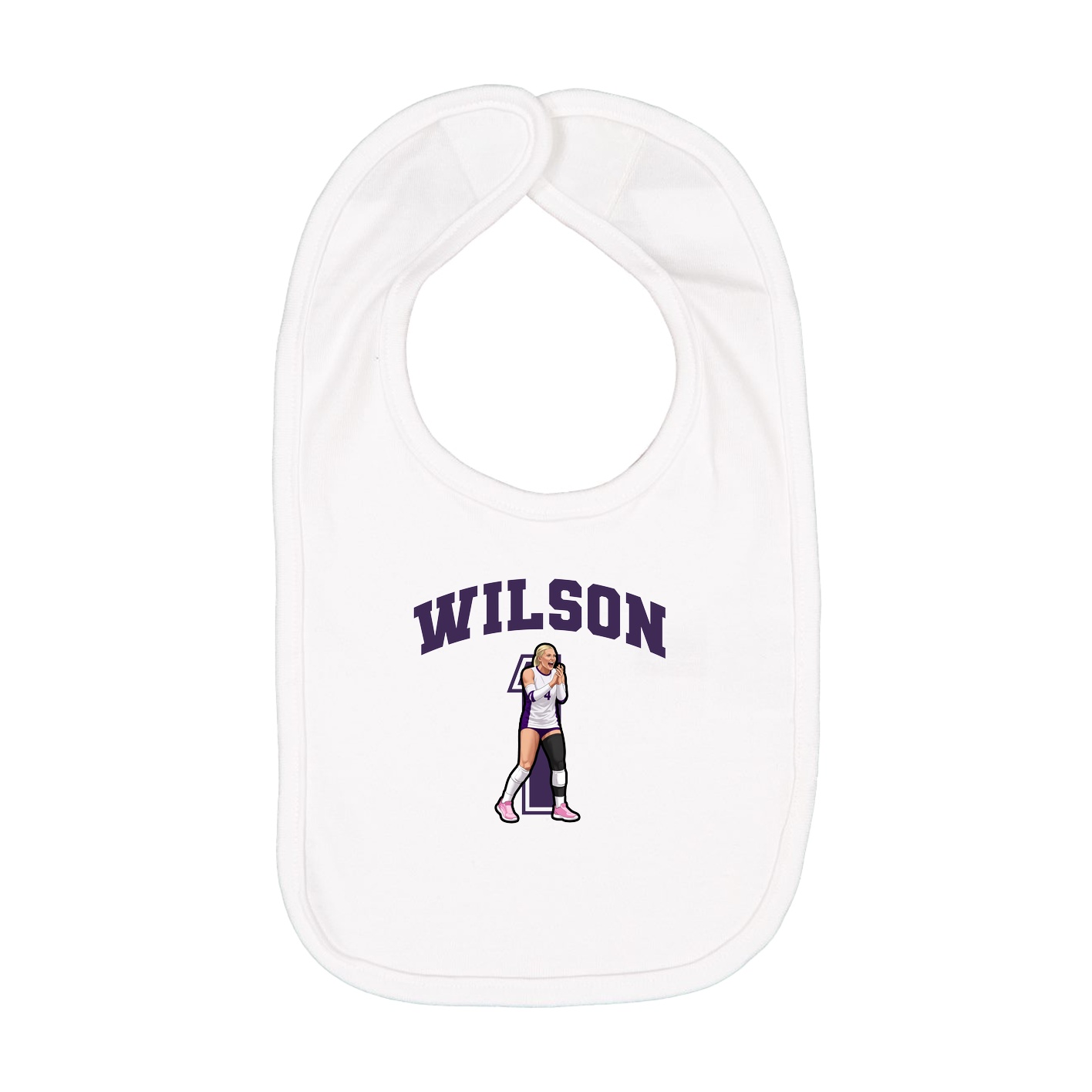 Infant Bib — Number in White