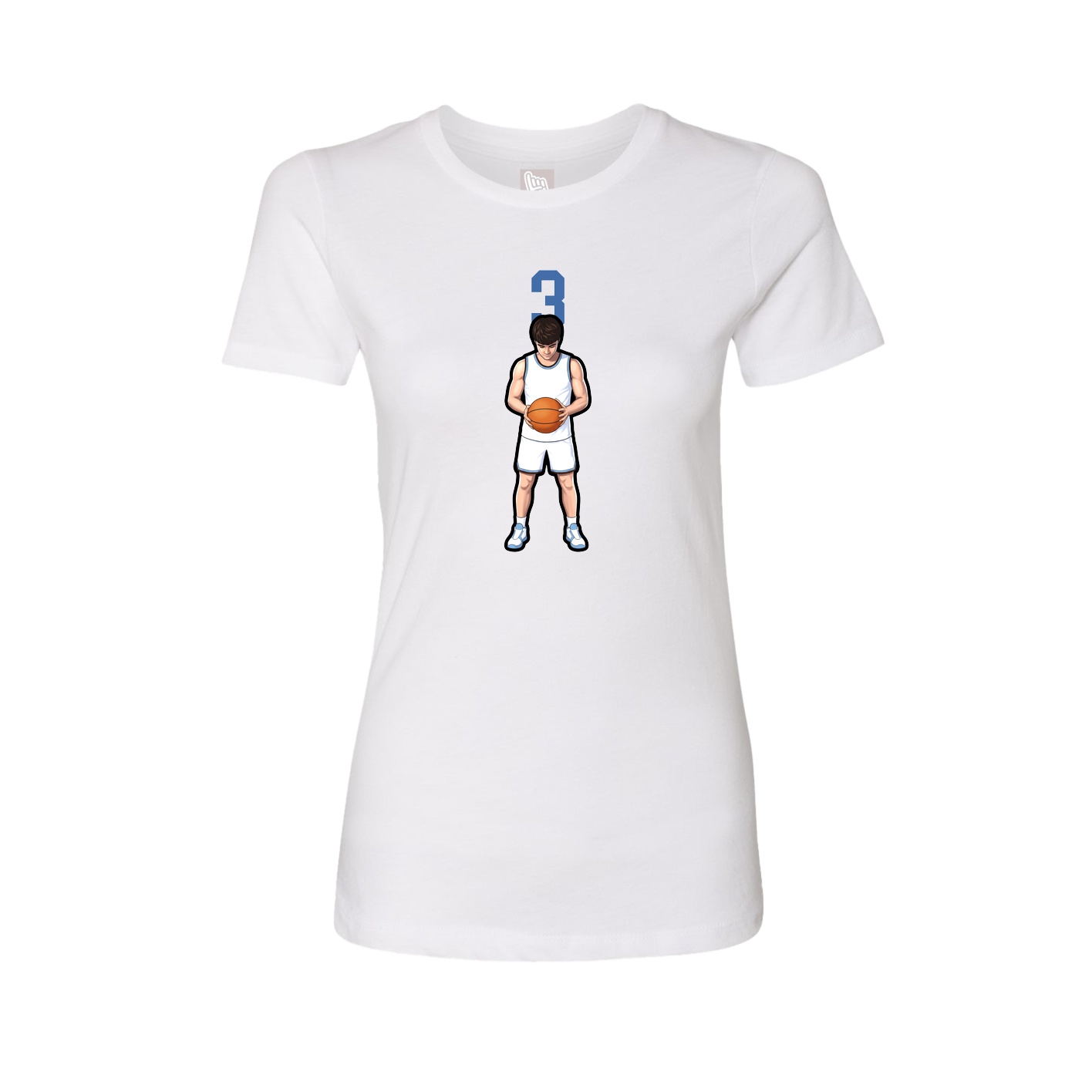 Fitted Women's Tee — Number Top in White