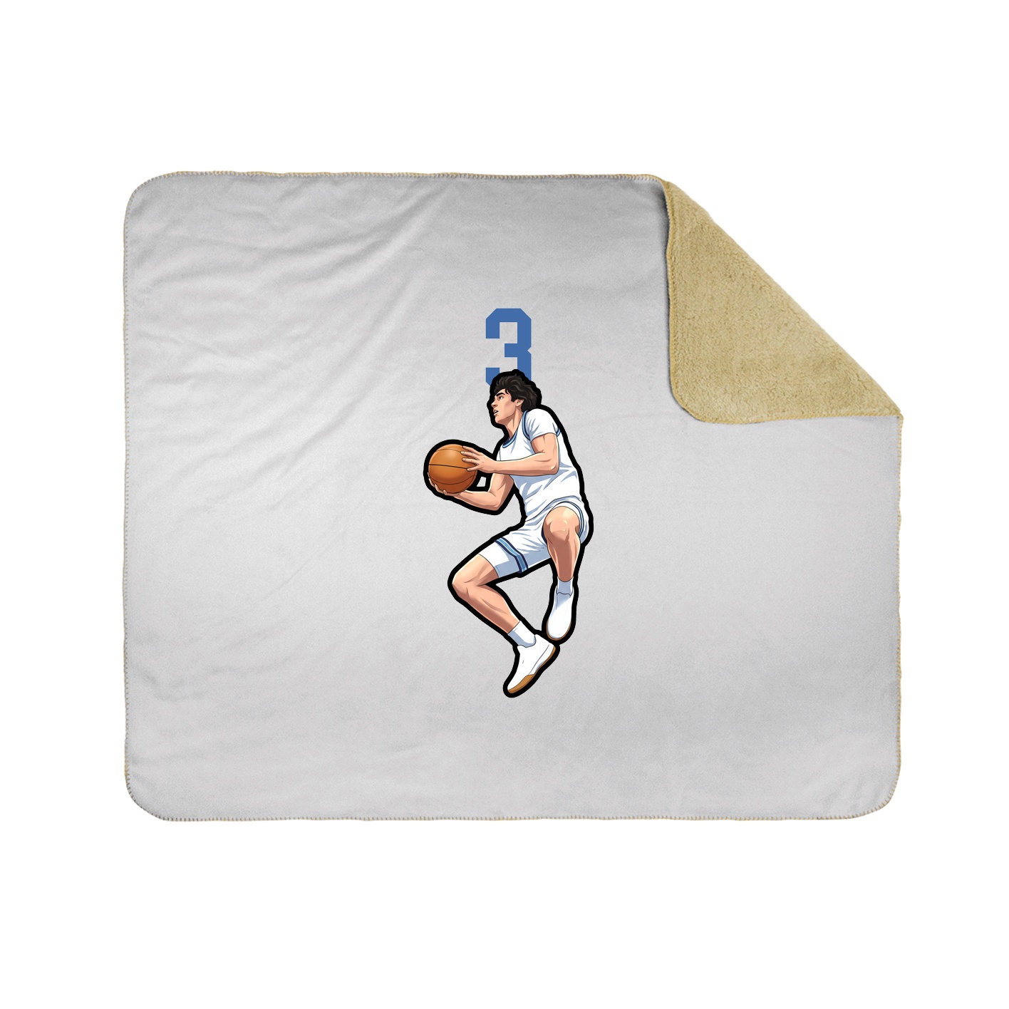 Throw Blanket — Number Top in White