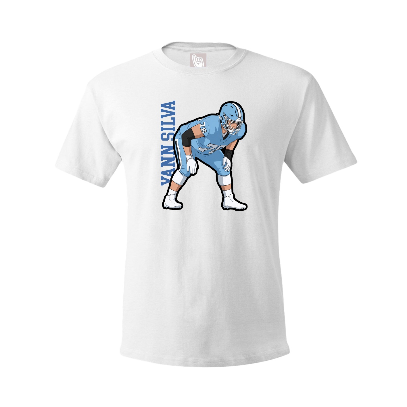 Tee — Name Vertical in White
