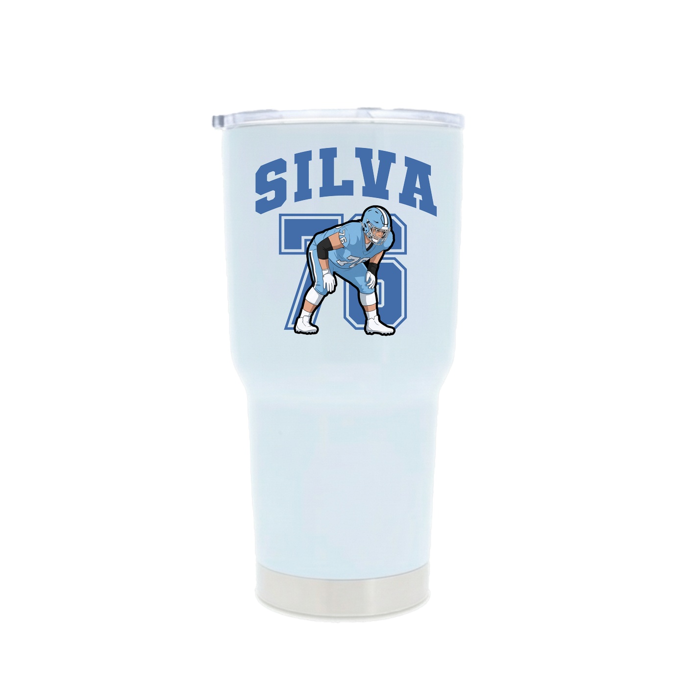 30oz Stainless Steel Tumbler — Number in White