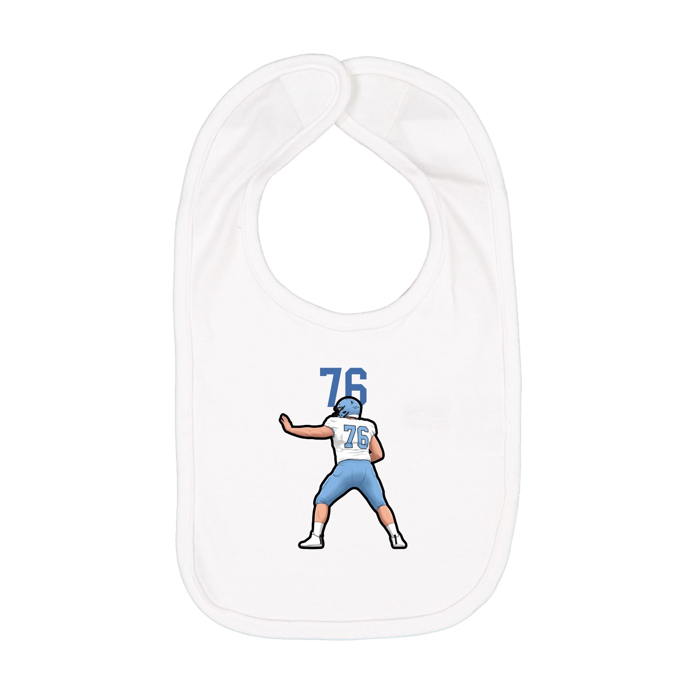 Infant Bib — Number Top in White