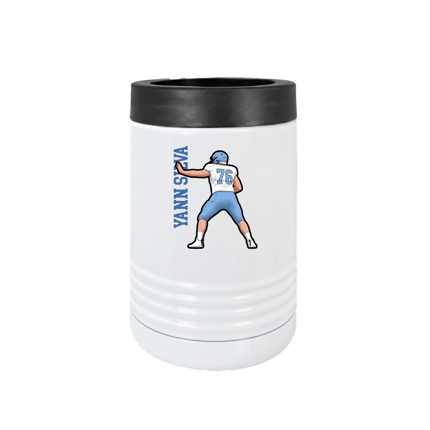 Beverage Holder — Name Vertical in White