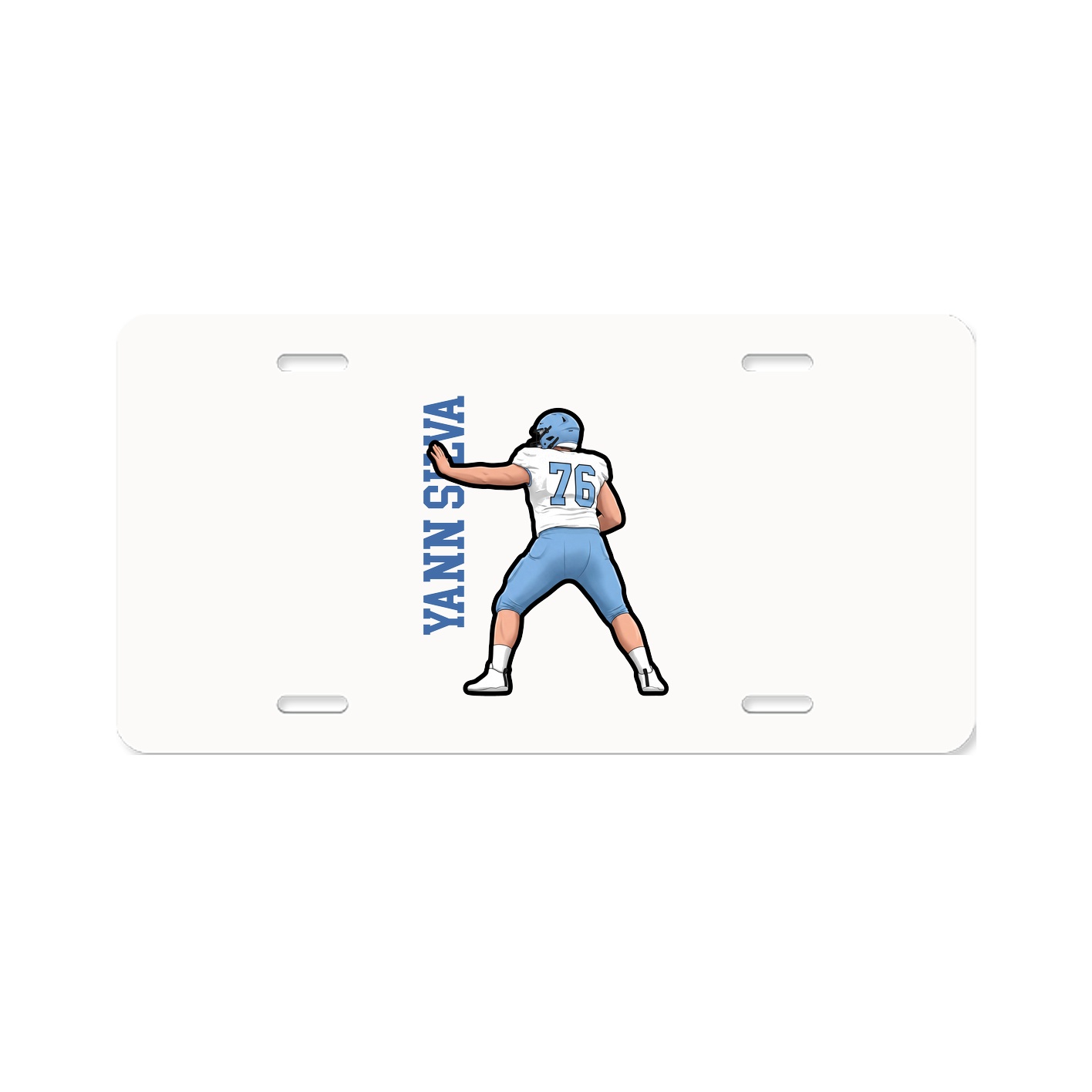 License Plate — Name Vertical in Classic