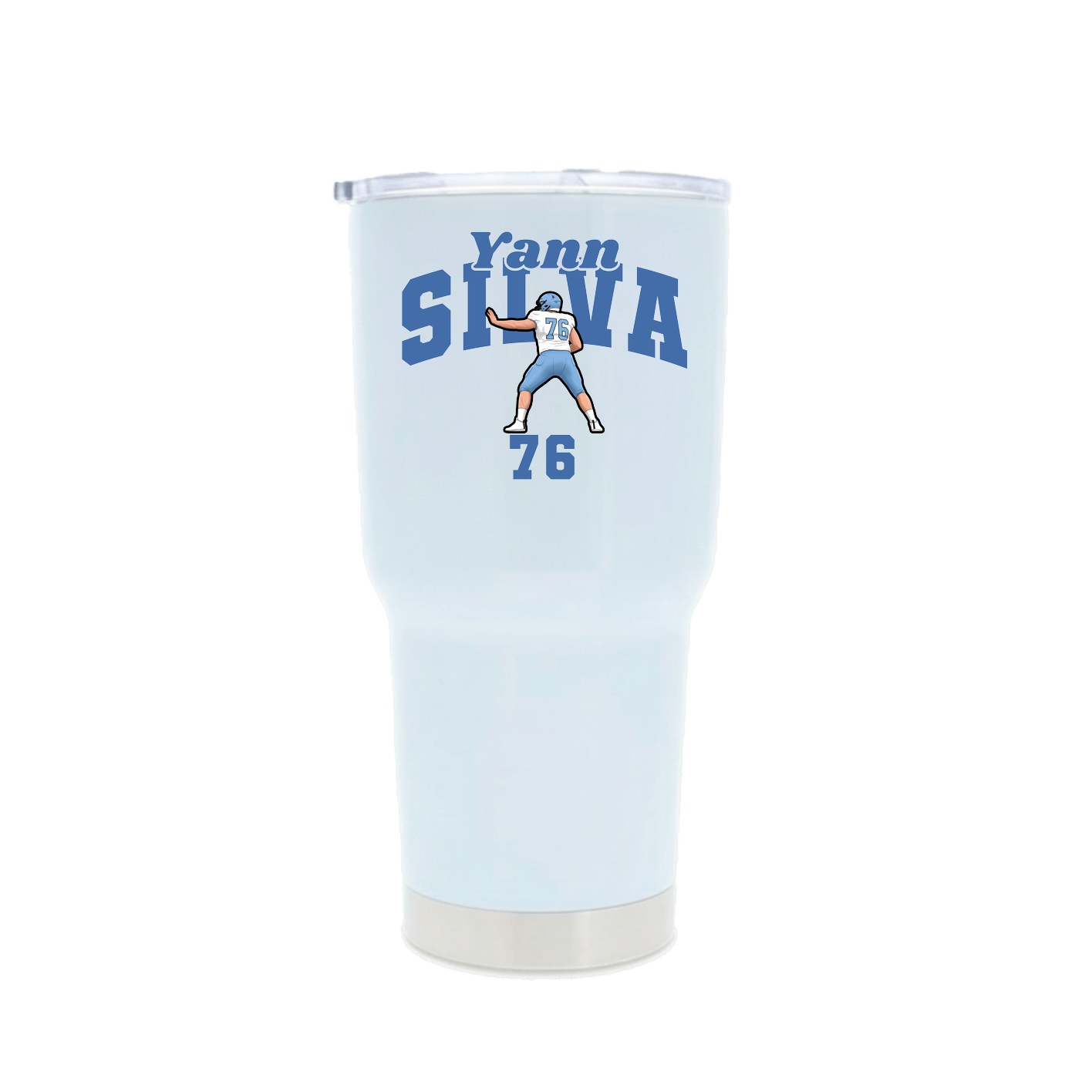 30oz Stainless Steel Tumbler — Signature Arch in White