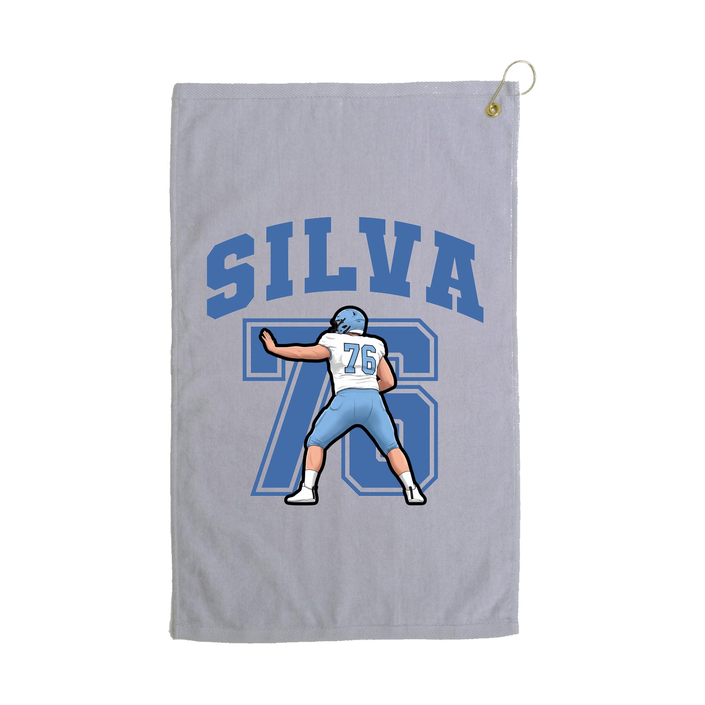 Golf Towel — Number in Grey
