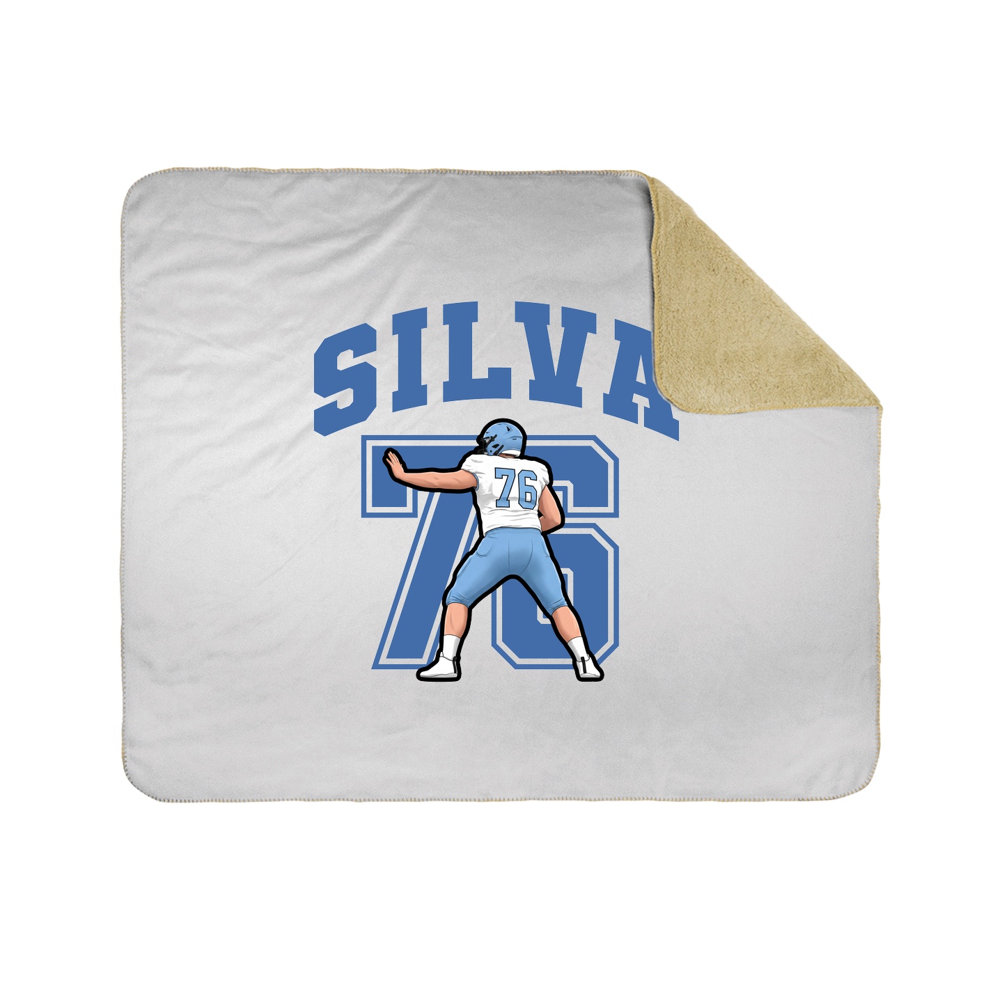 Throw Blanket — Number in White