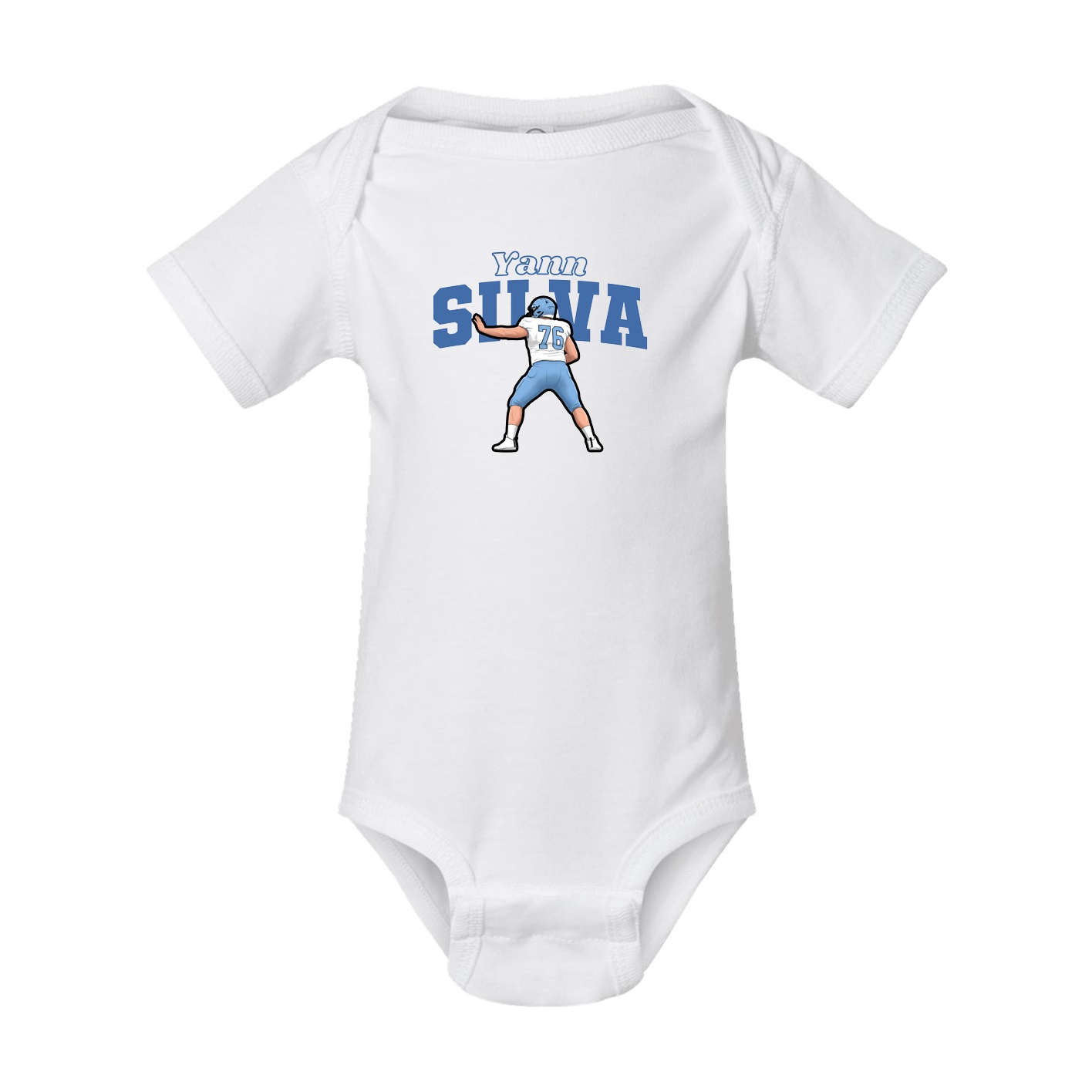 Baby Onesie — Name Arch in White
