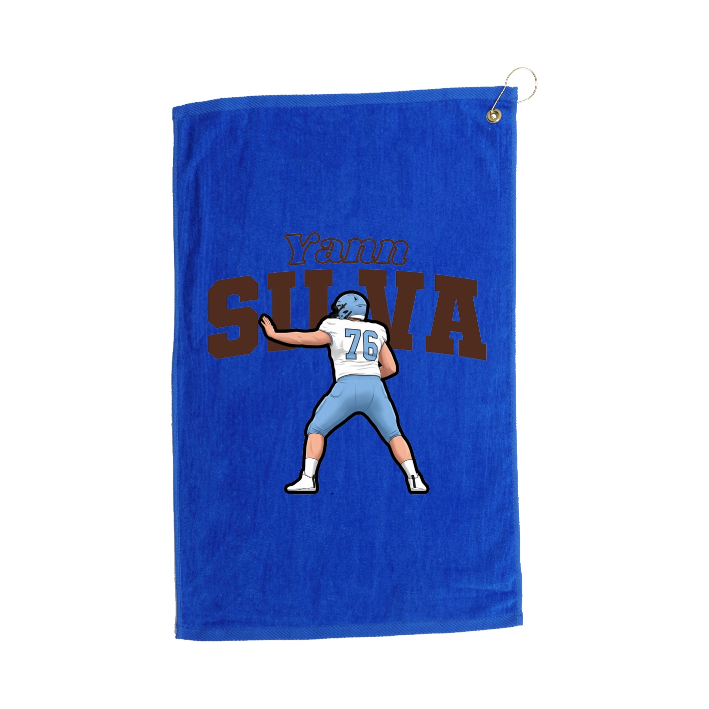 Golf Towel — Name Arch in Royal