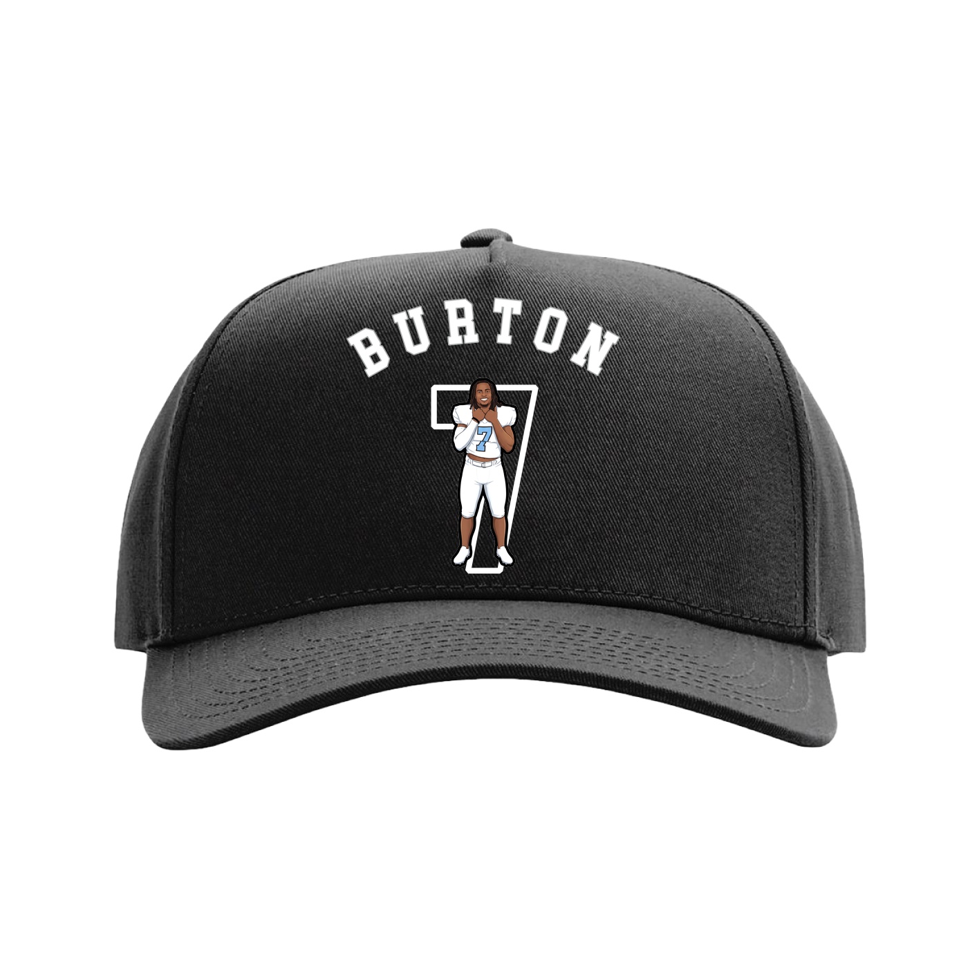 Full Fabric Five-Panel Champ Cap — Shirsey Arch in Black