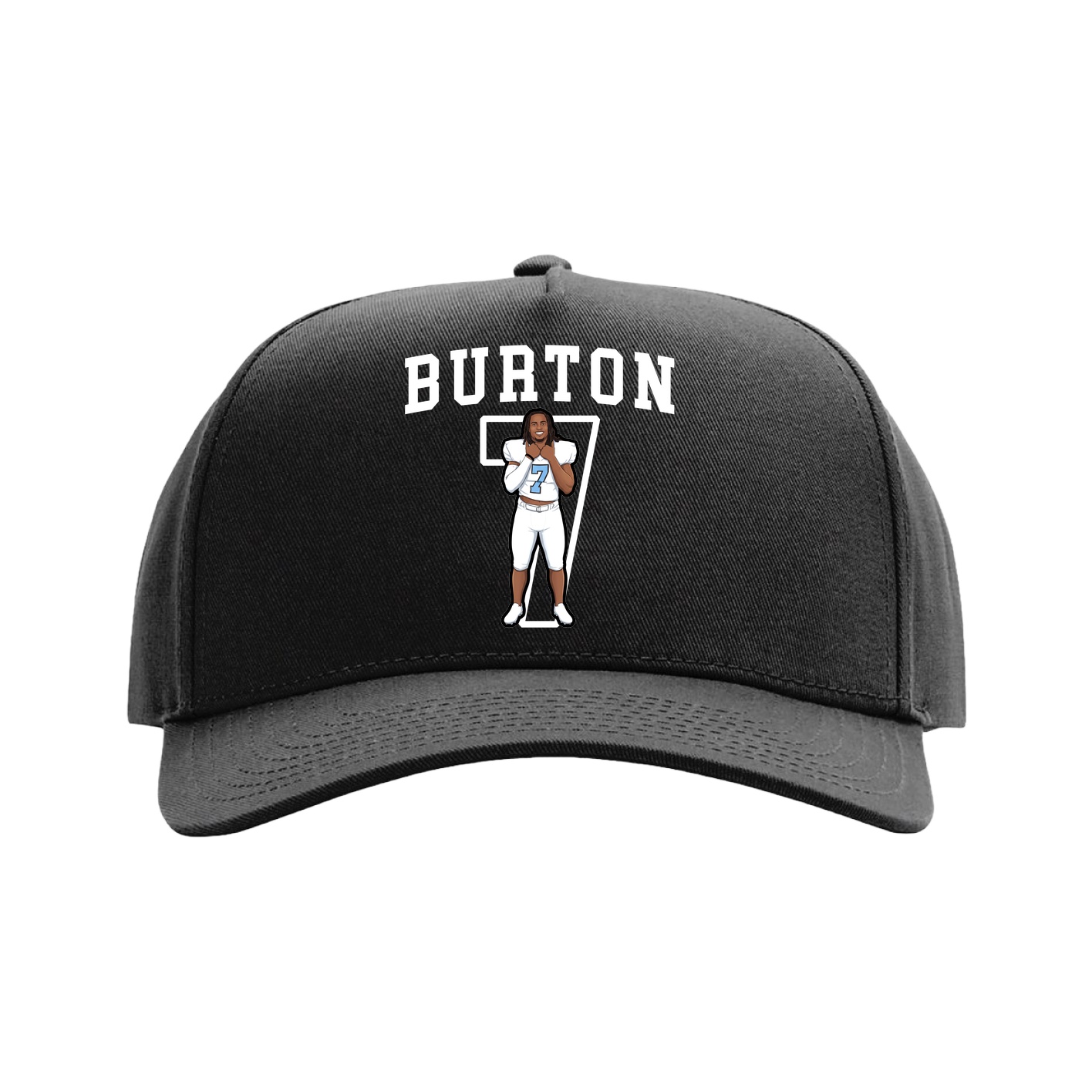 Full Fabric Five-Panel Champ Cap — Shirsey in Black