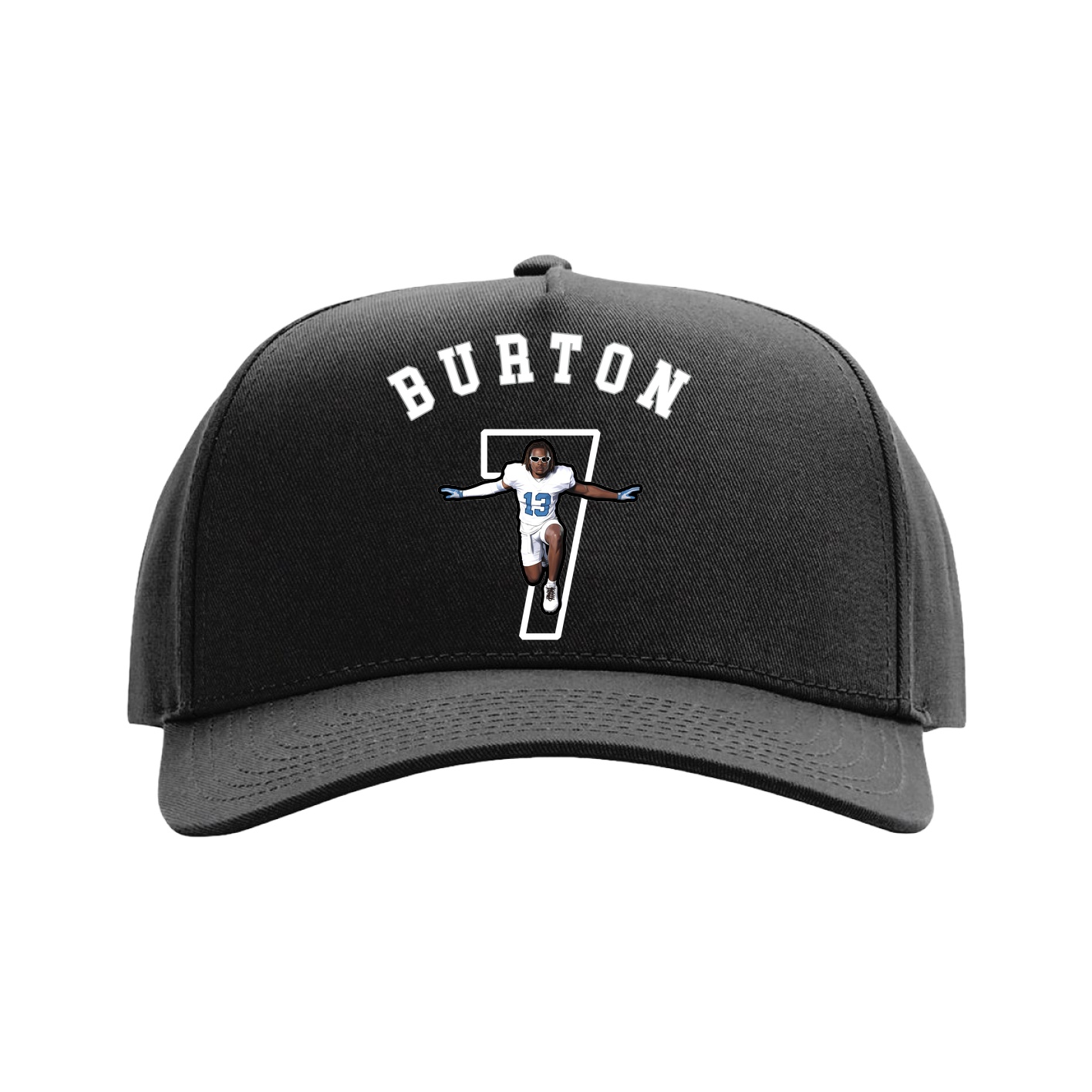 Full Fabric Five-Panel Champ Cap — Shirsey Arch in Black
