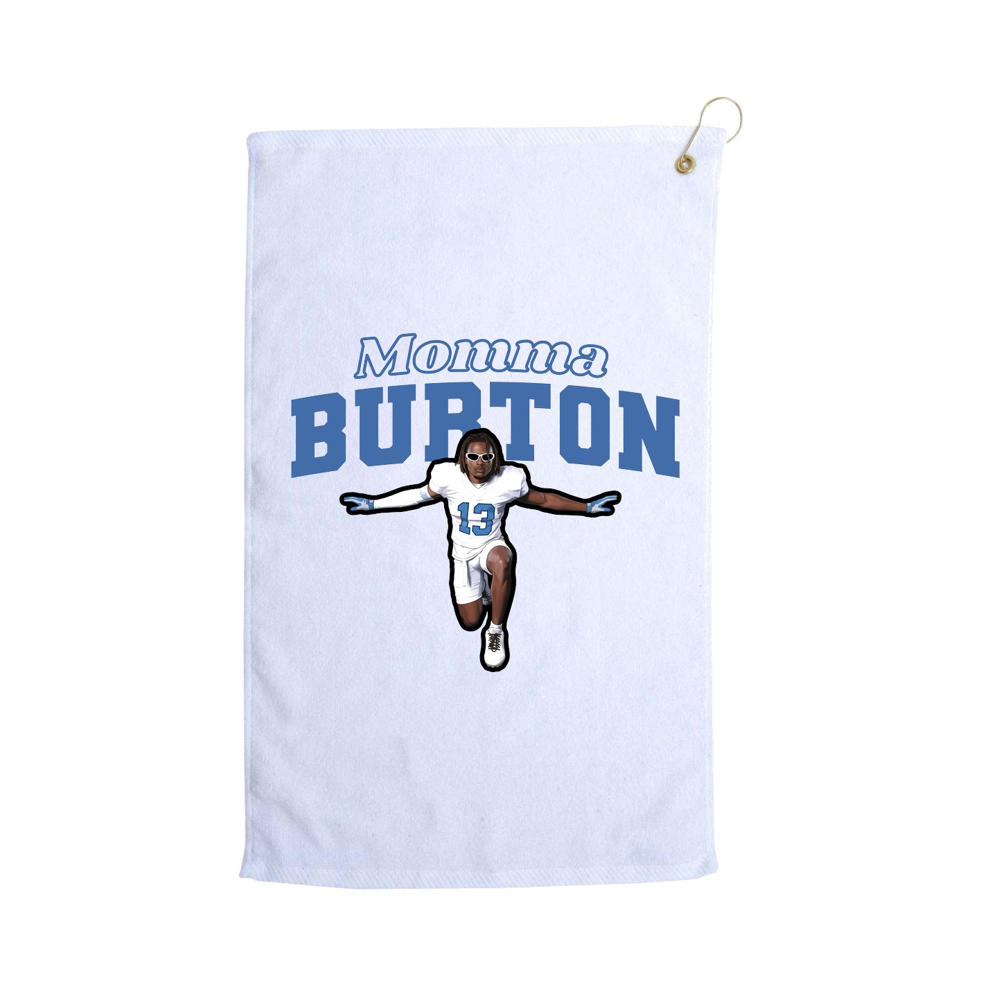 Golf Towel — Mothers Day Block in White