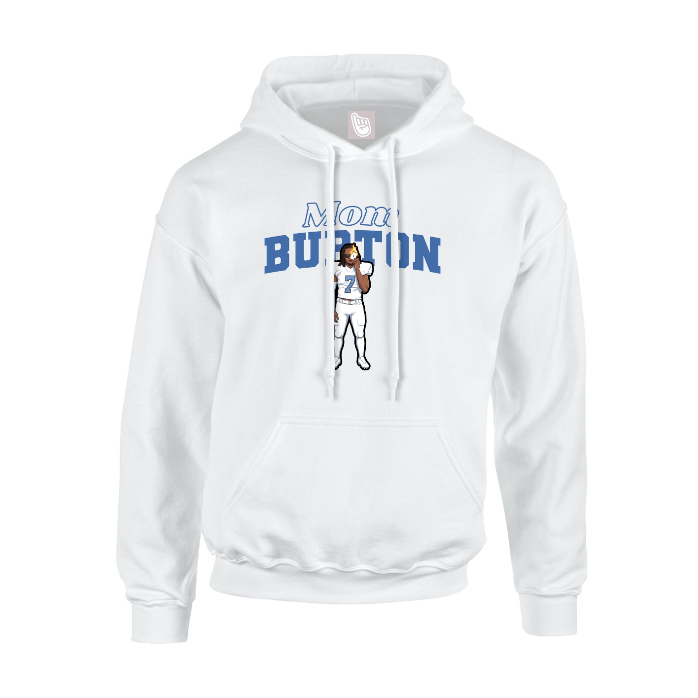 Youth Hoodie — Mothers Day Block in White