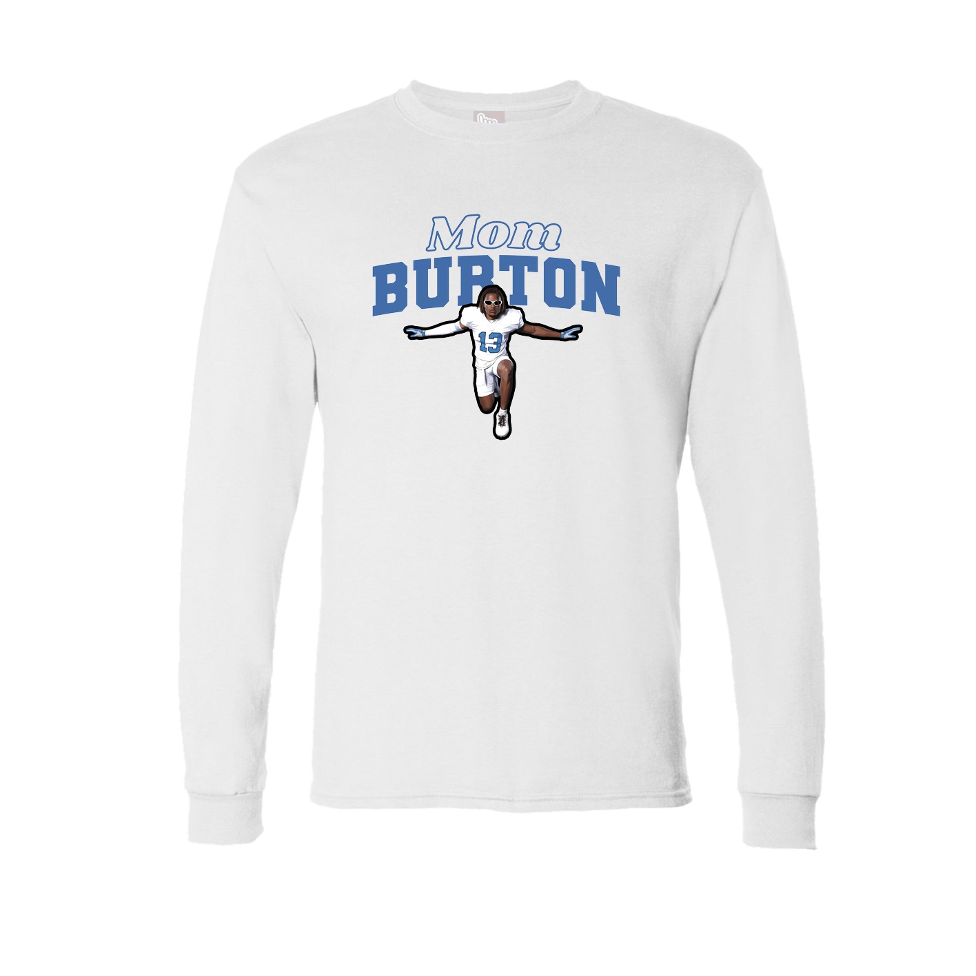 Long Sleeve Tee — Mothers Day Block in White